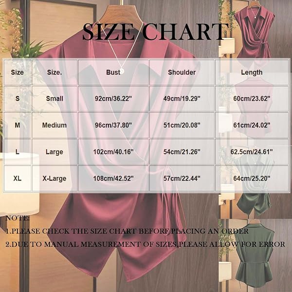 Womens V Neck Satin Blouse Wrap Tie Side Sleeveless Shirt Spring Summer Elegant Business Casual Tops 2026 - 4
