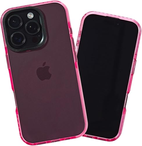 Miniatura 47 de SteepLab Funda de barrera para iPhone 14, protección de 360 grados que absorbe impactos con bisel elevado y colores llamativos (fresa roja