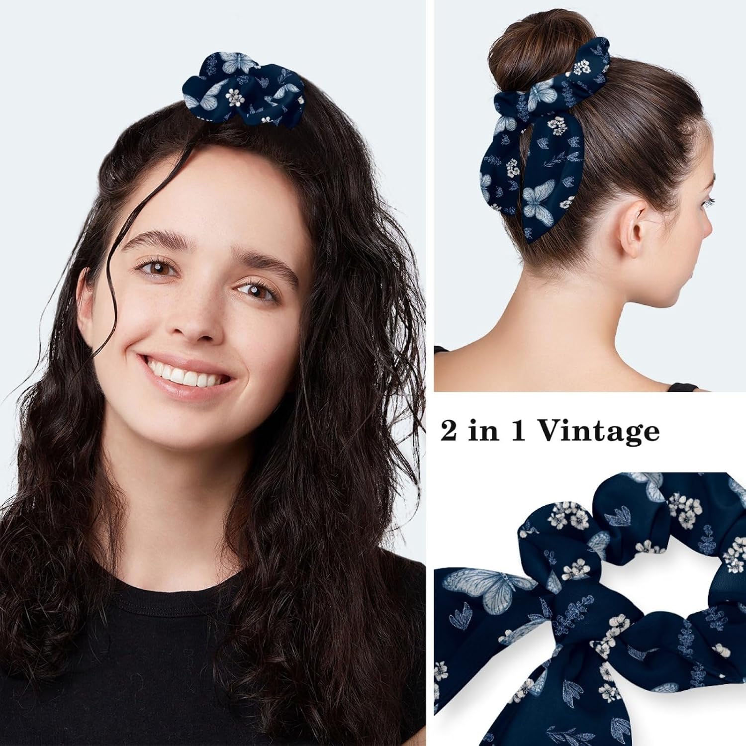 Scrub Caps Women Ponytail, Funny Print Surgical Cap with Button & Sweatband