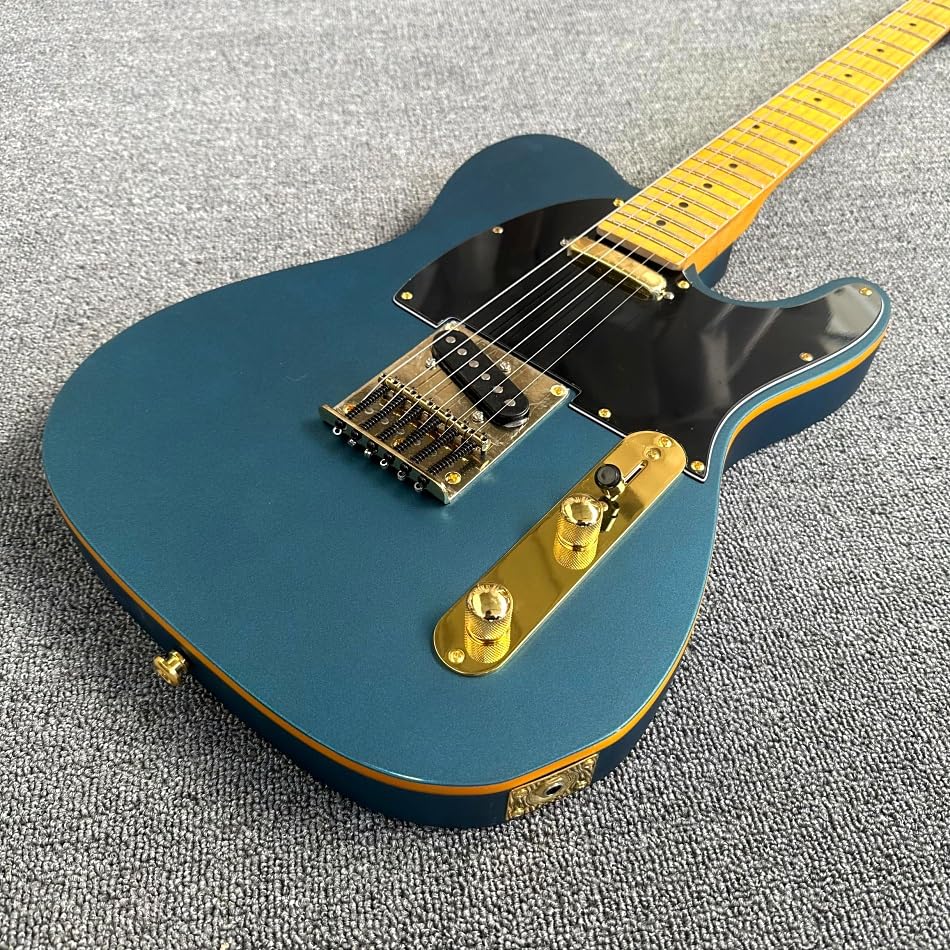 Chitarra elettrica personalizzata blu argento rosa con tastiera in acero e hardware cromato - Guitarra Electrica professionale