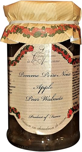 Miniatura 2 de Les Confitures à la Ancienne Juego de 2 frascos, pommes, poires et noix (manzanas, peras y nueces) conservas francesas, 9.5 onzas cada uno