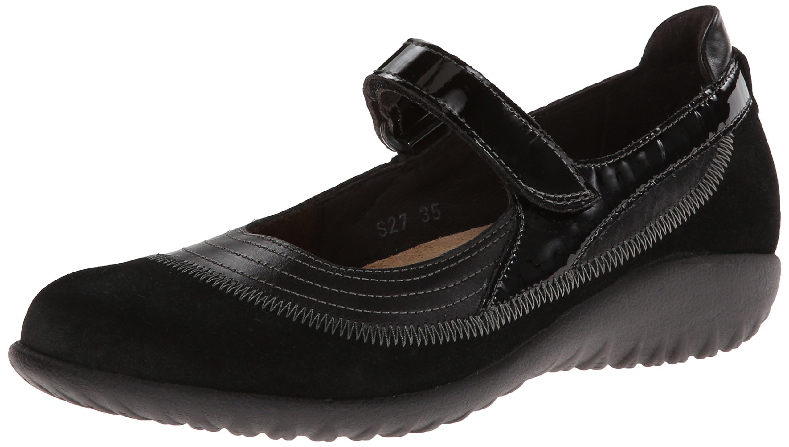 Naot Women's Kirei Mary Jane Flat | Leather, Cushioning, Slip-Resistant, Casual, Hook-And…