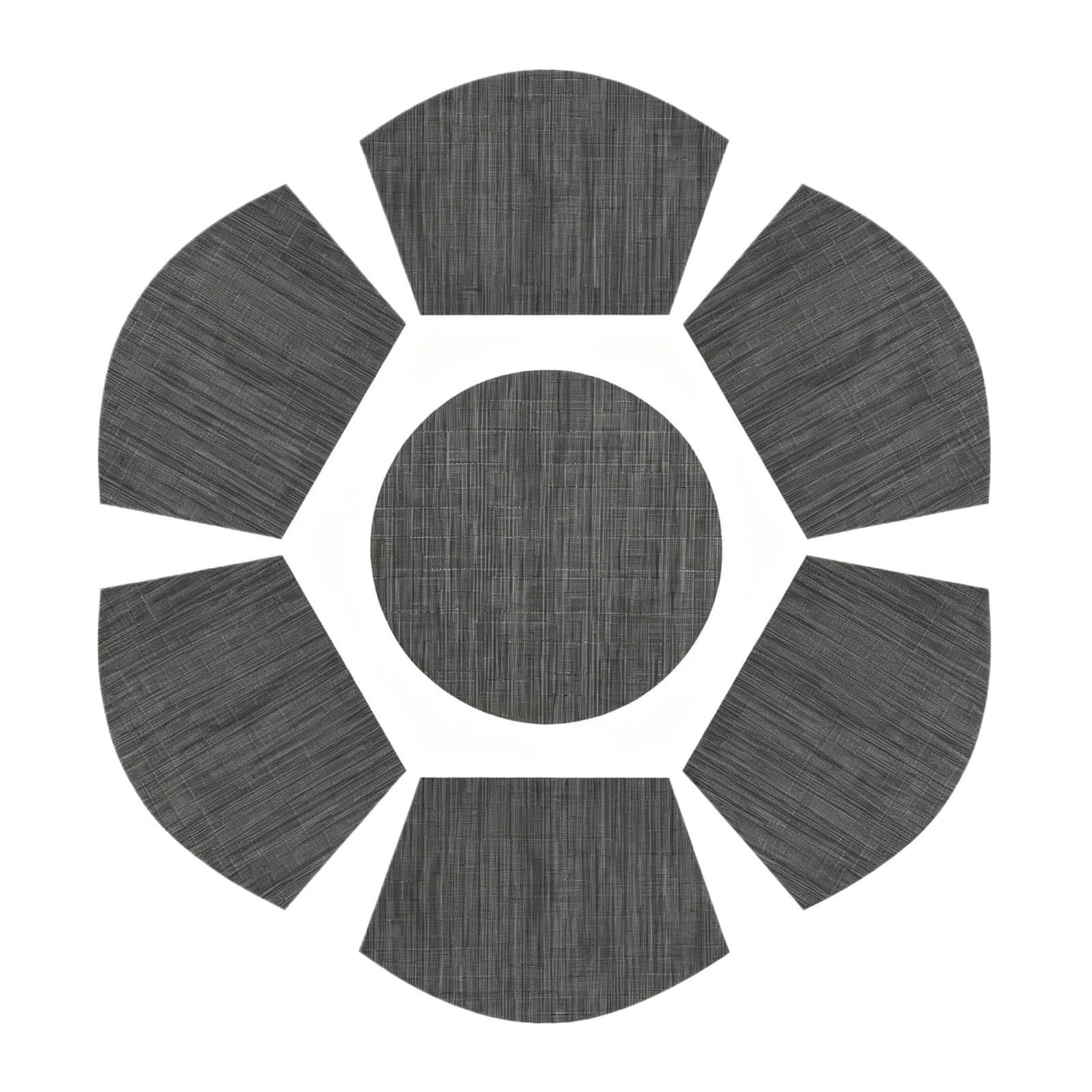 Napperons de Table compensés, résistants à la Chaleur, Tapis Ronds, faciles Nettoyer, Salle Manger, Ensemble 7(Style I)