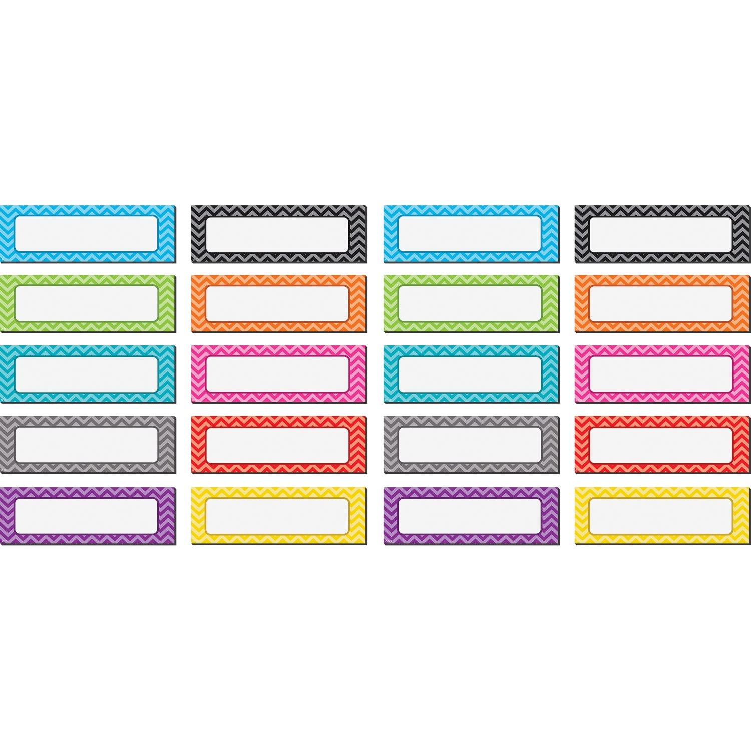 Teacher Created Resources Chevron Labels Magnet Accents 0.10" x 4.50" x 1.50"