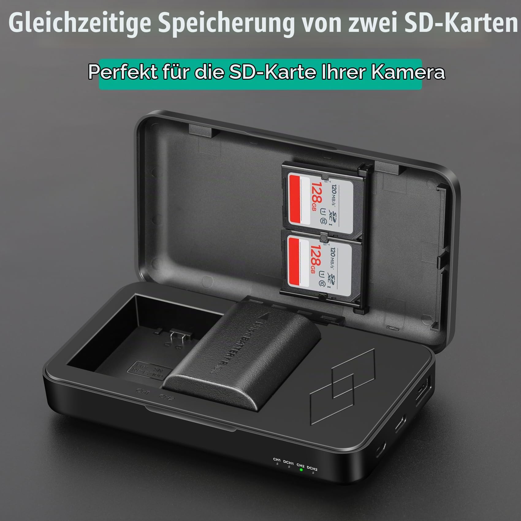 JYJZPB 2 x LP-E6 LP-E6N 2300mAh Ersatzakku und Multifunktions-Ladegerät Kasten für Canon XC10 XC15 EOS-R RA R6 R5 R7 EOS 60D 70D 80D 90D 5D Mark I Mark II Mark III IV 6D Mark I II 7D Mark I II