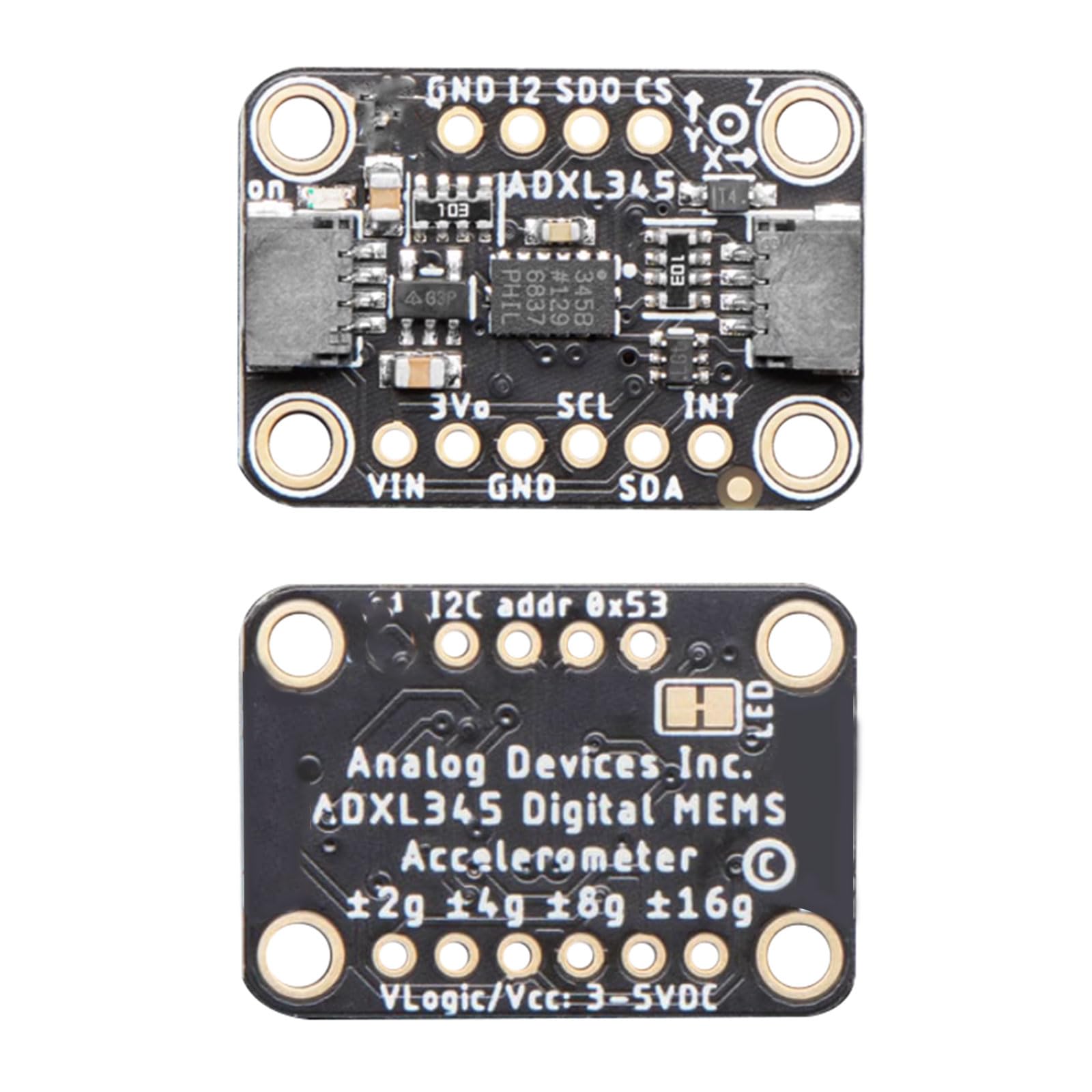 IY99 ADXL345 Mouvement numérique à 3 Axes réglable ± 16 g Conversion intégrée