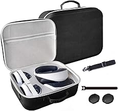 HUAYUWA Hard Carrying Case for PS VR2, All-in-One Protective Case, Compatible with Playstation VR2 Headphones and Touch Controllers, VR2 Storage Bag for Home and Travel, black and grey, Bag Organizer