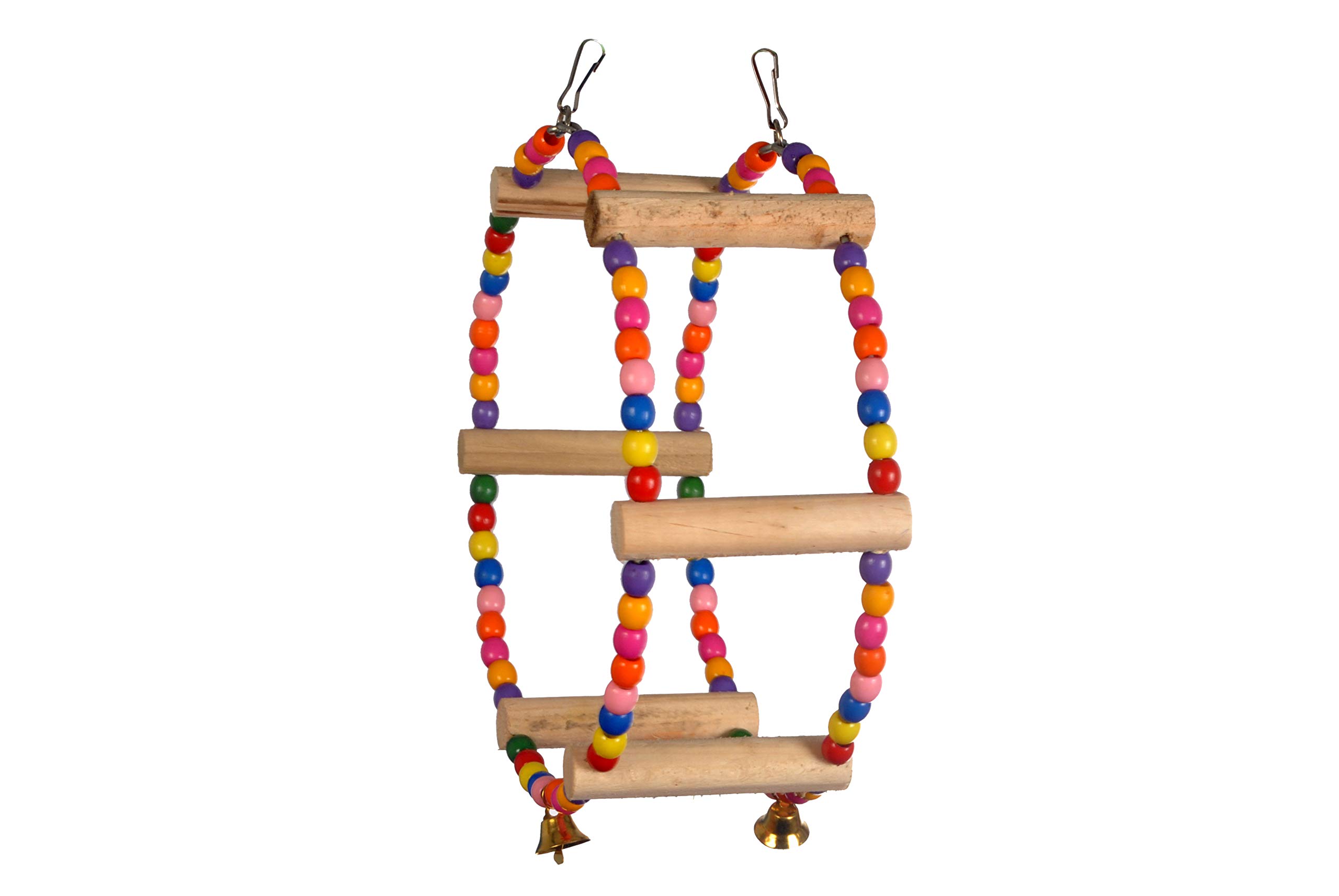 TAIYO PLUSS DISCOVERY Birds Toys, Size: (25X12.2X25 CM), Swing with Colorful Beads, Suitable for All Small & Medium Size Birds