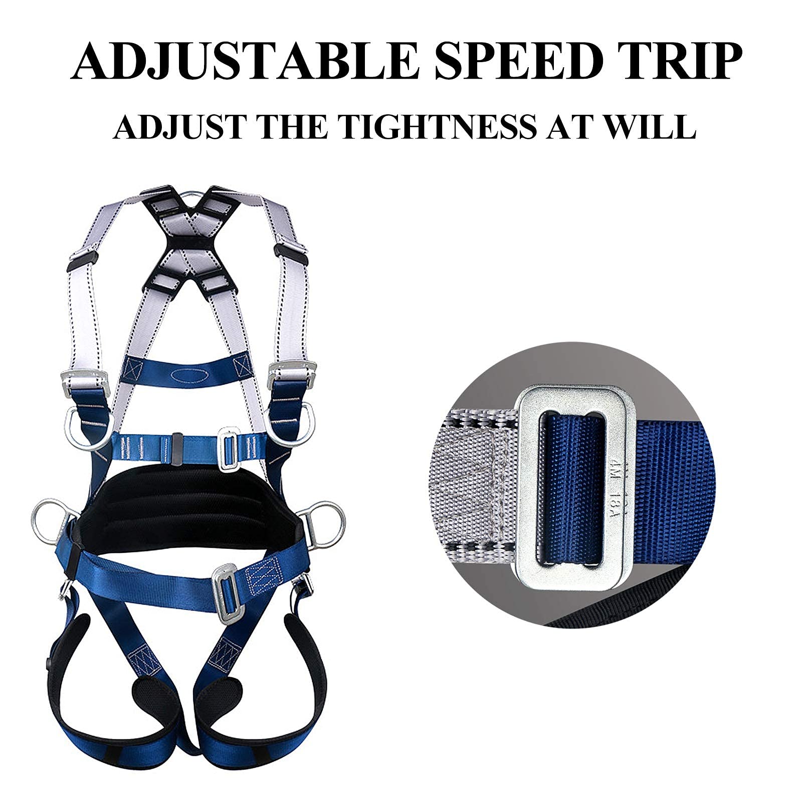 SwaYve Ceinture de Sécurité Antichute, Harnais de Sécurité Complet Pour Protection Contre Les Chutes, Harnais de Sécurité de Construction