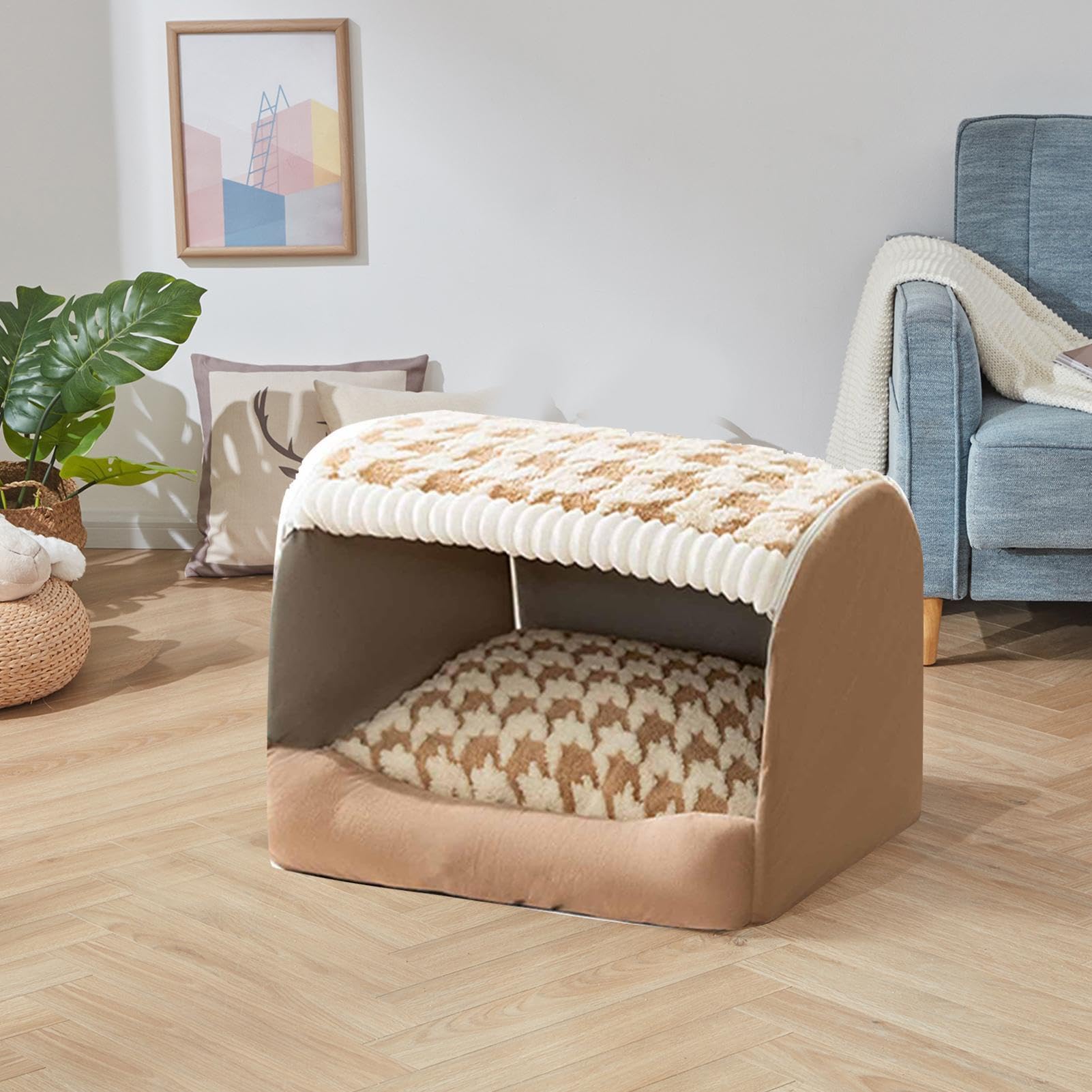 Gemütliches kleines Haustierbett | Indoor Kätzchen Versteck | Rutschfestes wasserdichtes Katzenhaus | Haustierbett für Indoor-Katzen, bequemes Katzenzubehör, perfektes Versteck für Katzen und Kätzchen