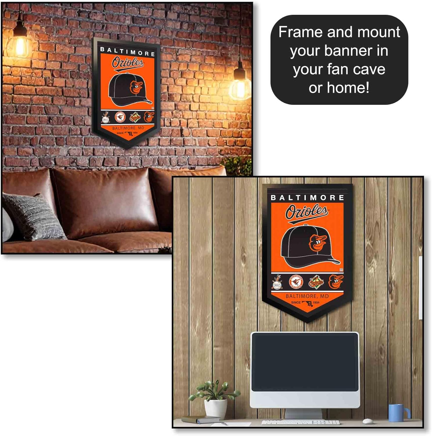 WinCraft Baltimore Orioles Heritage History Banner Pennant - Image 4