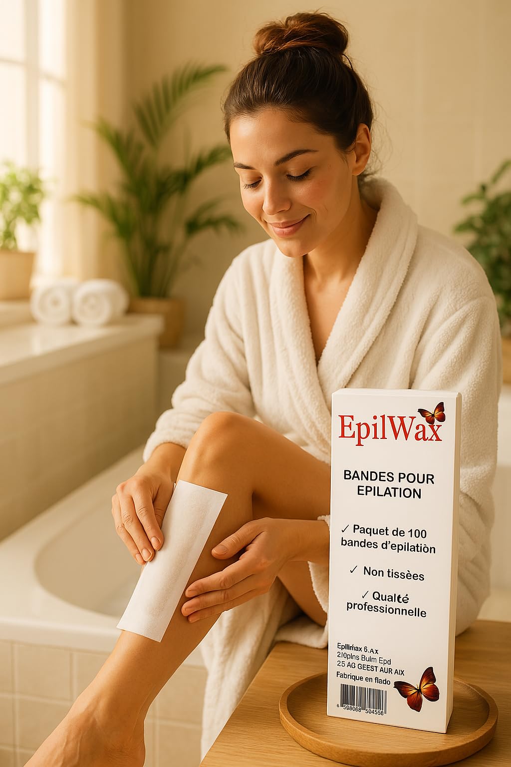 EpilWax 100 pasków z włókniny do usuwania włosów, profesjonalna jakość