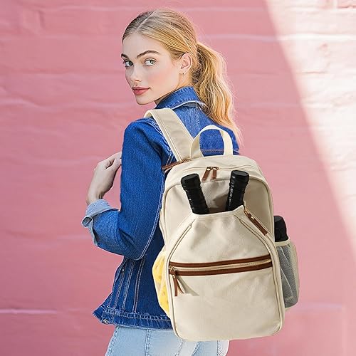 Miniatura 6 de DYSHAYEN Mochila de pickleball, bolsas de pickleball para mujer, bolsa de paleta de pickleball, se adapta a 2 paletas, regalos de pickleball para