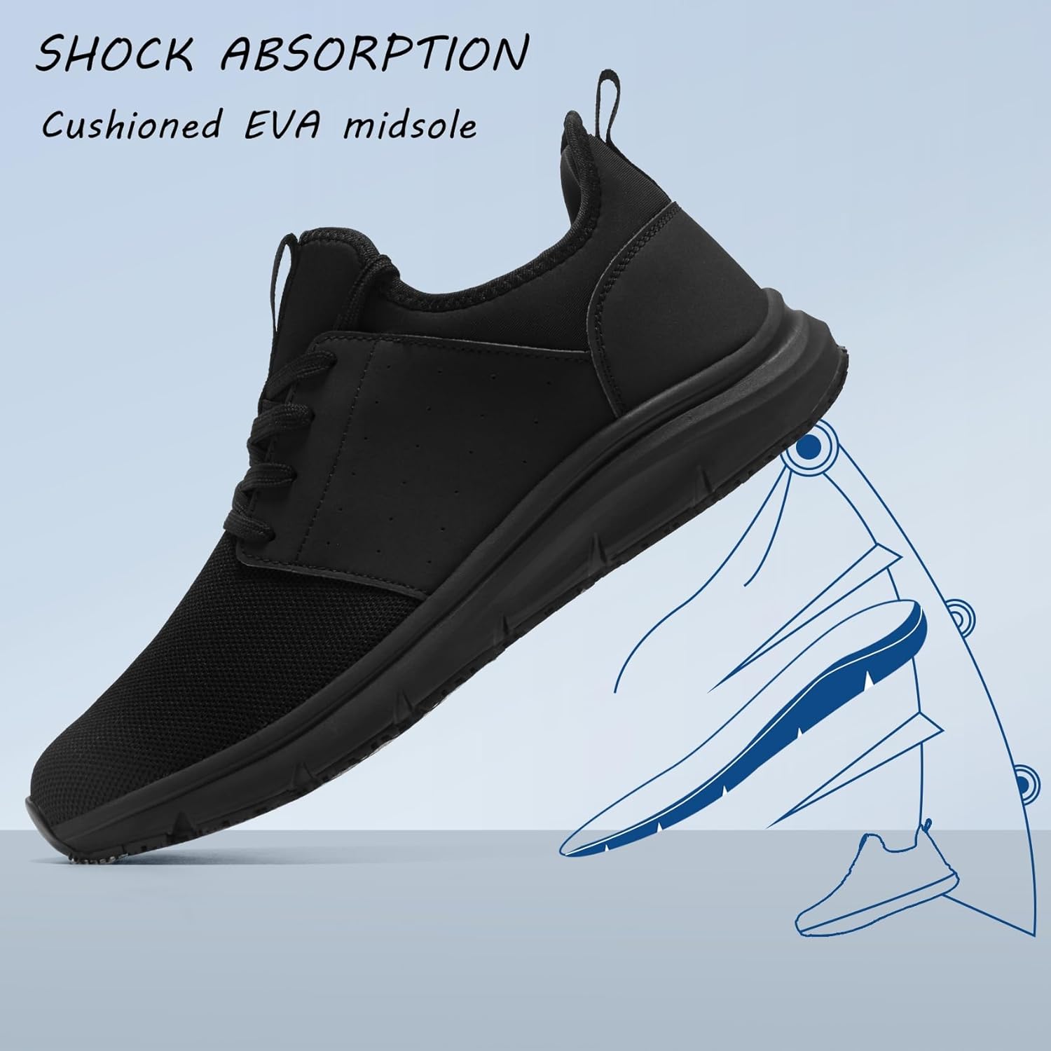 Mens Non Slip Work Shoes Slip On Waterproof Zapatos Trabajo Food Service Chef Kitchen Water Resistant Sneakers Working Footwear - Image 5
