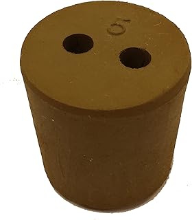 Herco Tan Rubber Two-Hole Stopper (Size 5) - 4 pcs