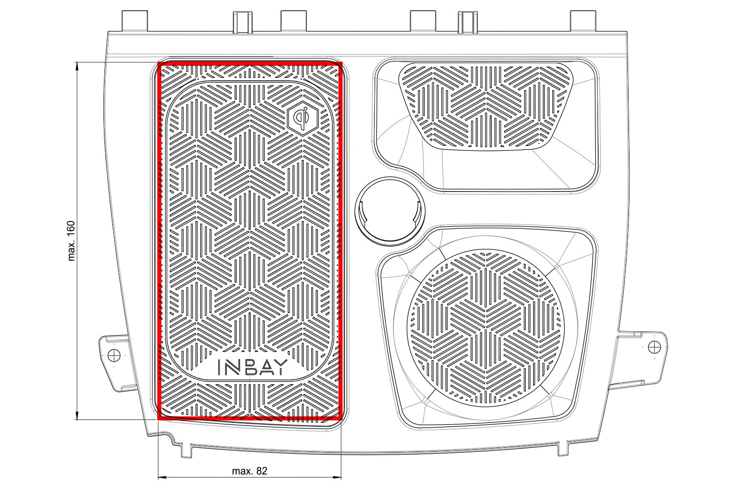 INBAY 15W Handyhalterung Auto Ablagefach Induktiv/Kabellos passend für BMW 1er Serie F20/F21 - Autohalterung Zubehör Innenraum - Qi