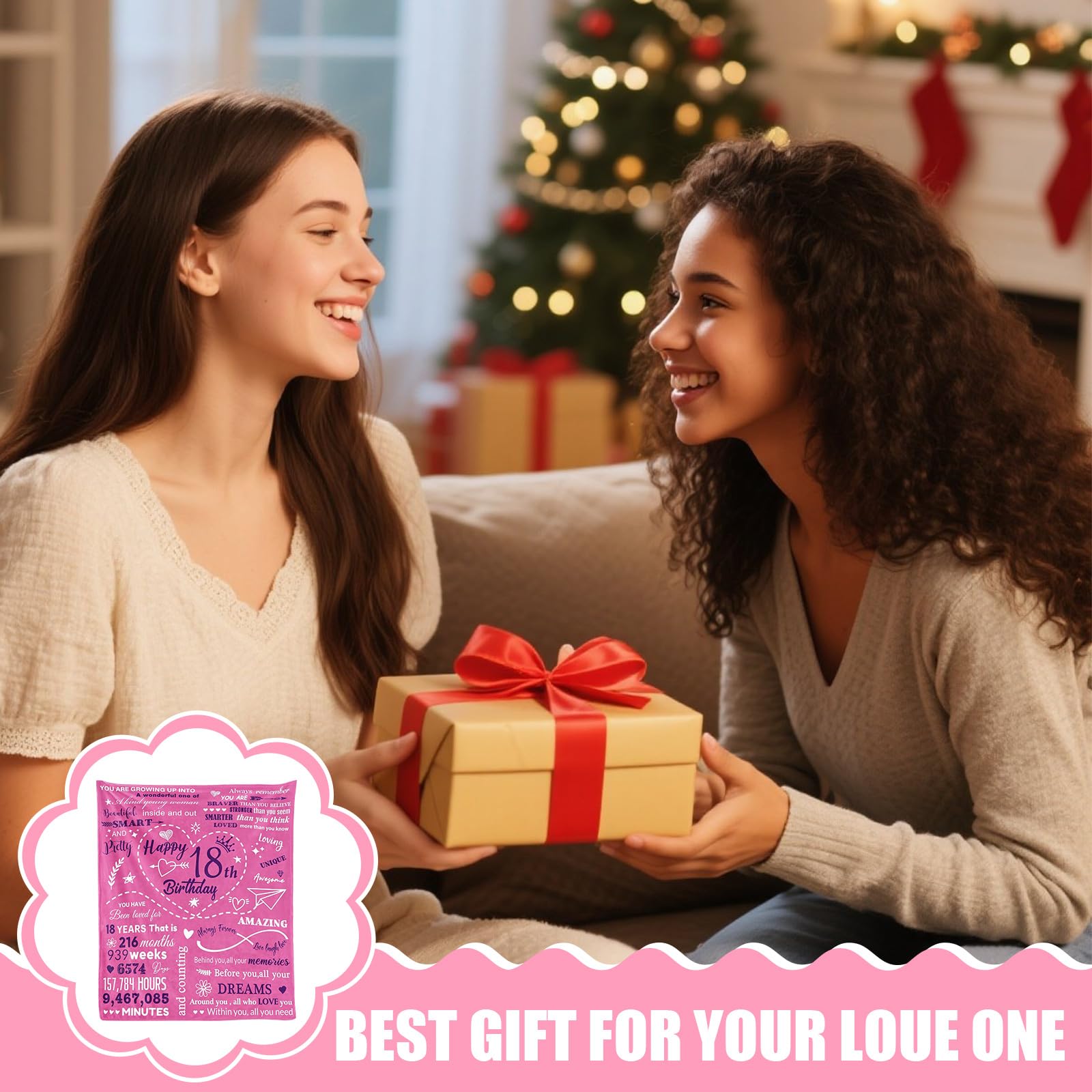 twirush 18th Birthday Gifts for Girls Birthday Girl Blanket 150 * 130Cm, Beautiul Gift for 18 Year Teenager - Image 6