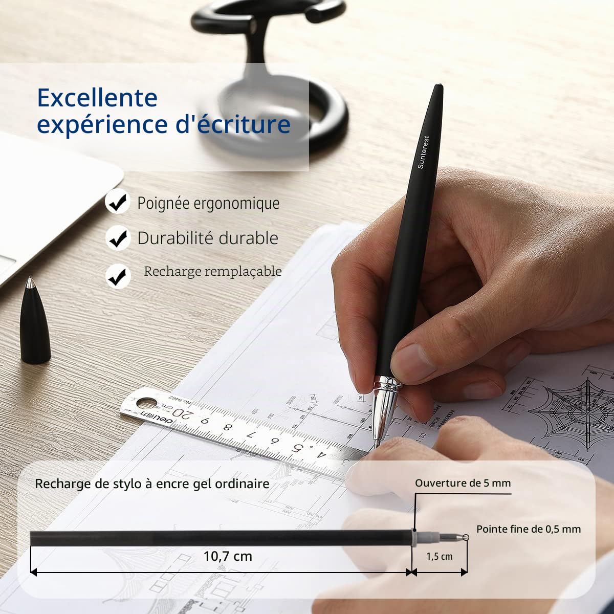 Stylo à bille en lévitation magnétique, stylo flottant de luxe futuriste, stylo exécutif qui défie la gravité, cadeau unique pour homme et femme, décoration de bureau, gadgets technologiques
