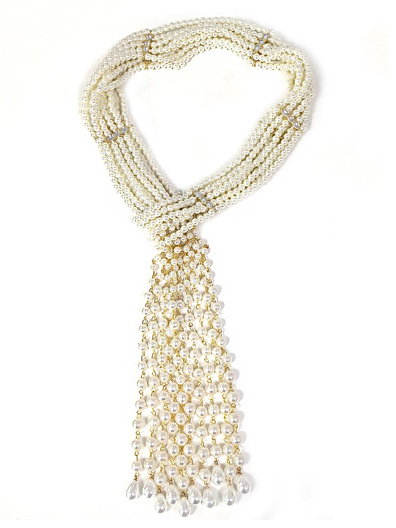 karatcart Luxurious Multi Layer Pearl Beaded Kundan Necklace for Women-picture-7