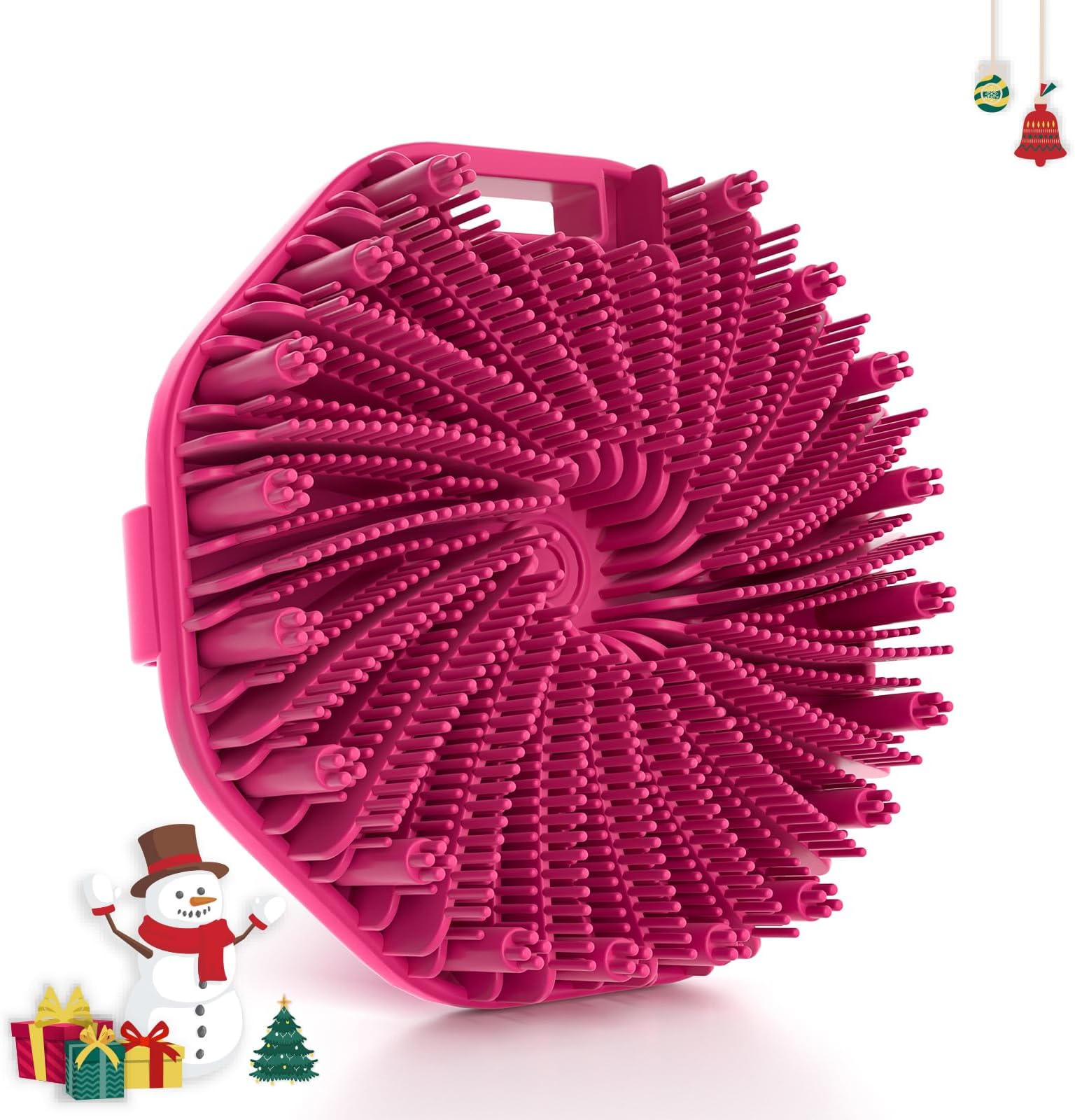 Silicone Body Scrubber, Exfoliating Body Wash Scrubbers Exfoliator, Shower Body Brush for Effective Showering Exfoliation and Gentle Massage (Red)