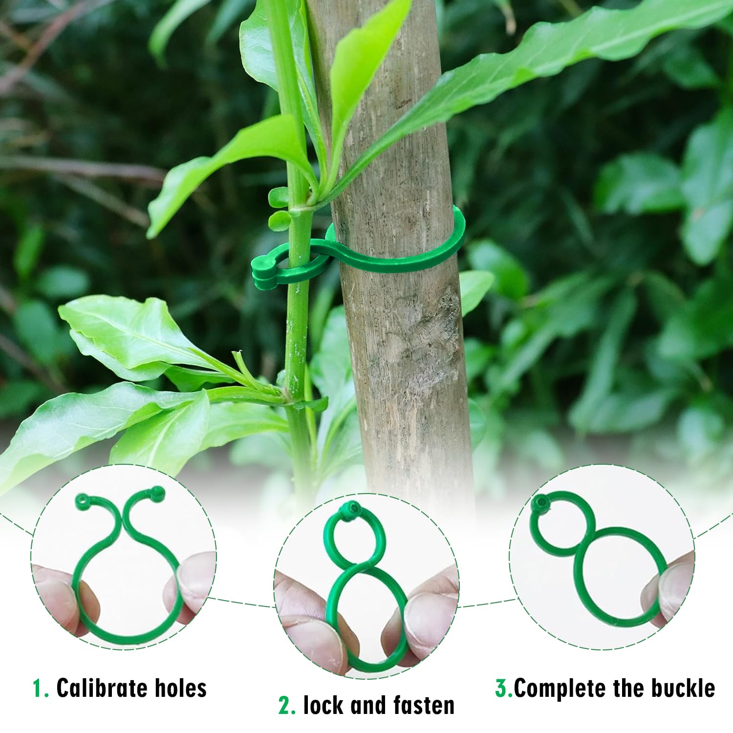 500 Pièces Support Pour Plantes Clips, Clips De Jardin, Twisty Plante Anneaux, Réutilisables Pinces à Plantes, Clips Tomates Pour Jardin Vigne Légumes