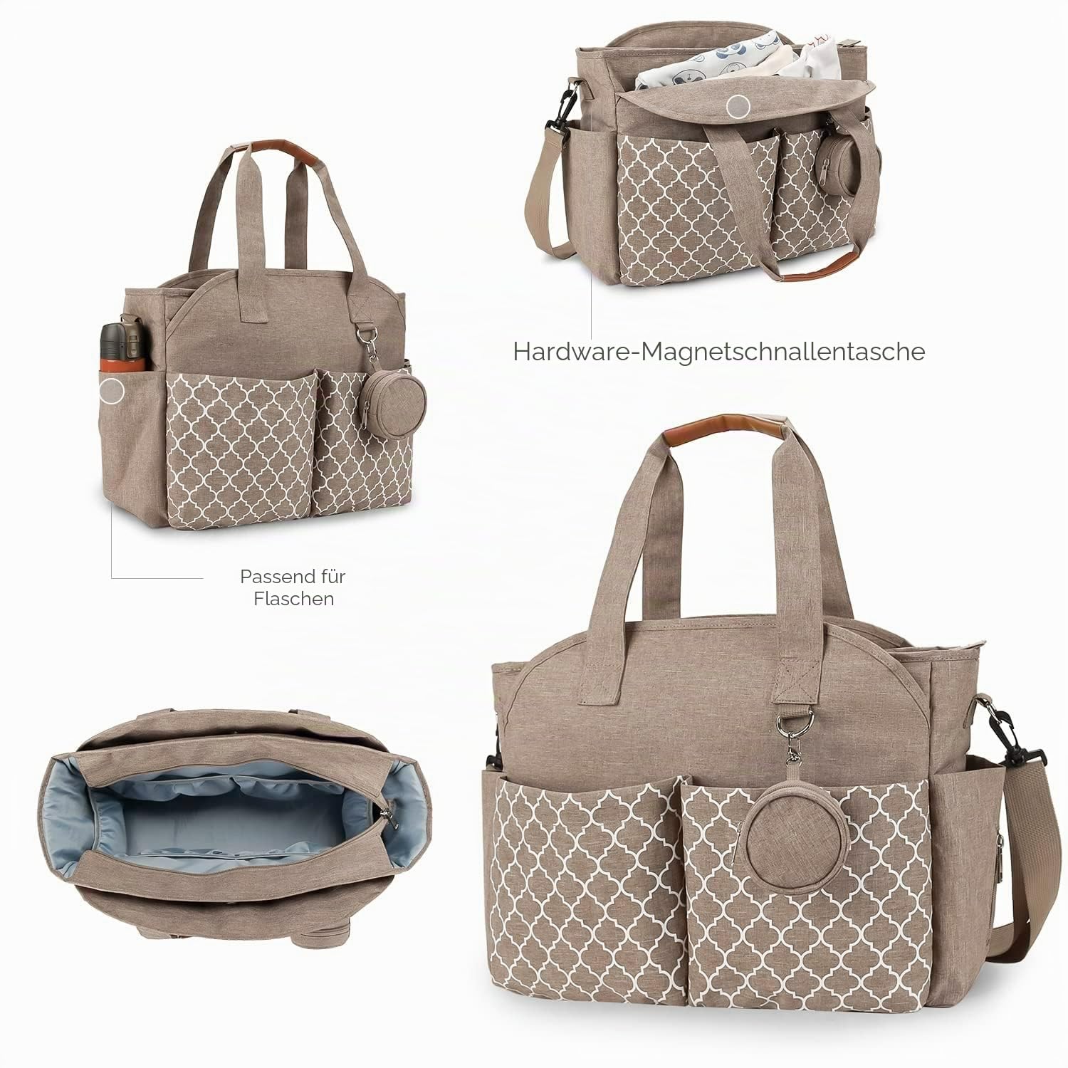 Wickeltasche Tote Baby Wickeltasche Große Babytaschen für Mama mit Wickelstation Multifunktions Reise