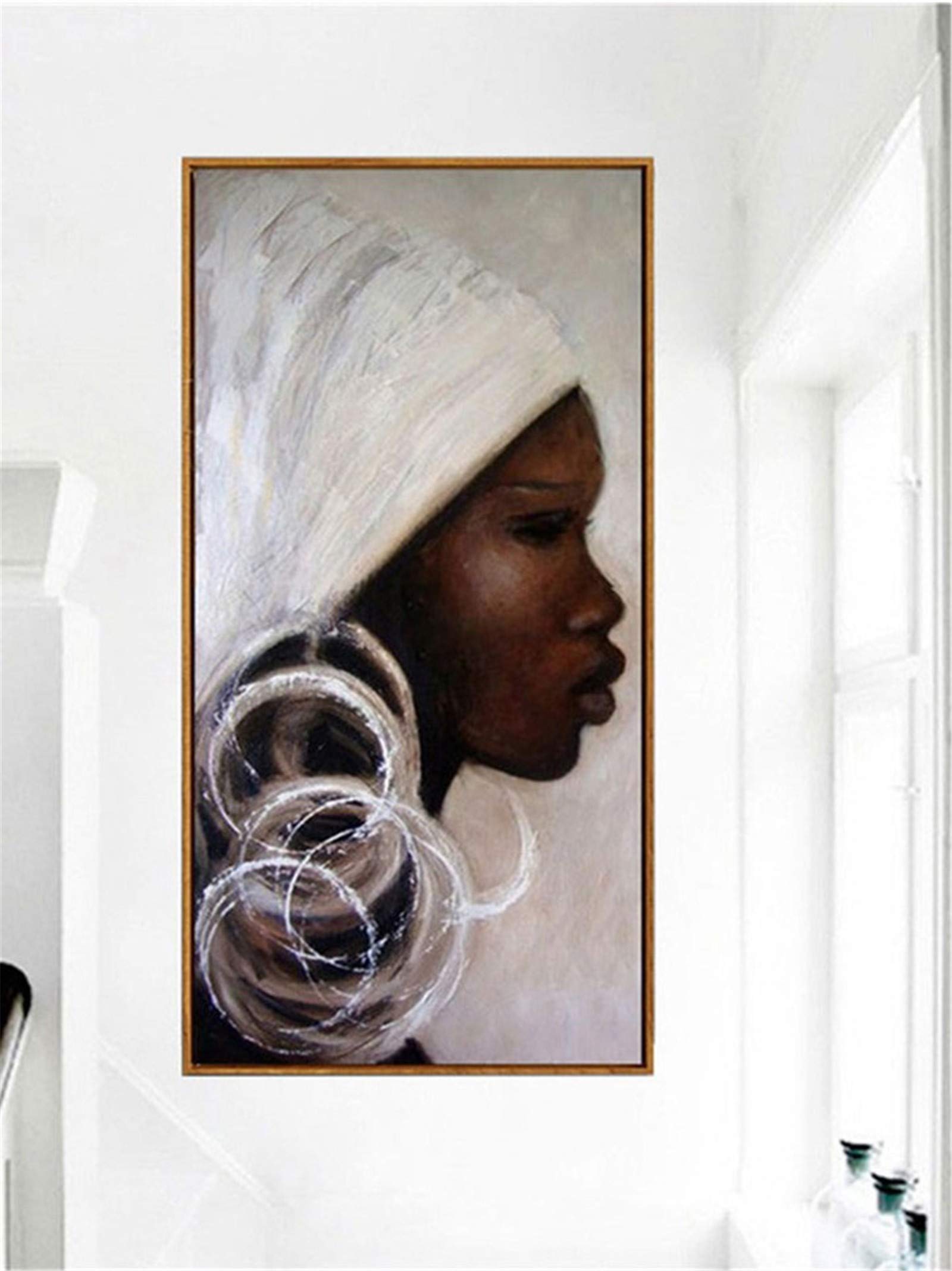 Peinture diamant 5D femme africaine format XXL broderie strass carrés