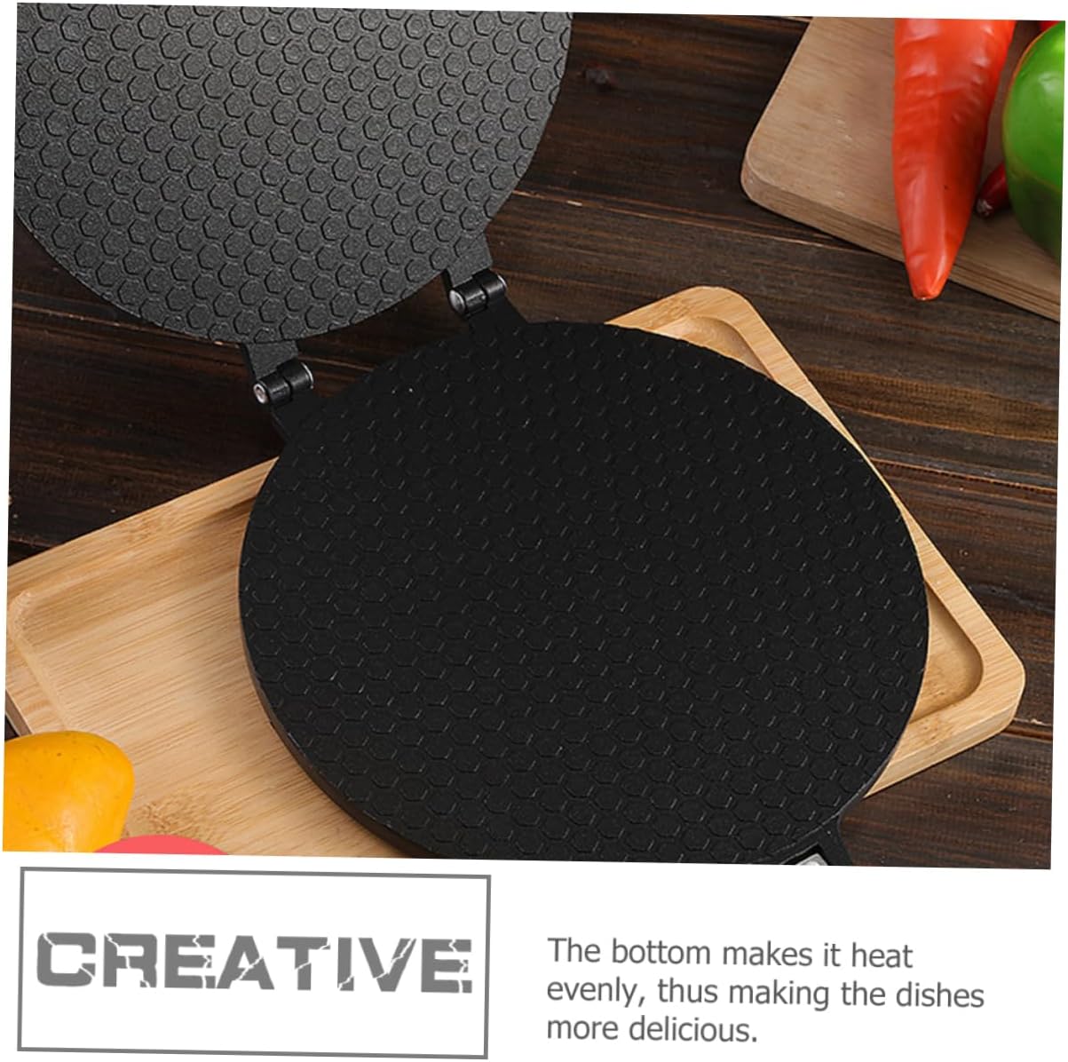 Angoily Household Egg Roll Maker Non-stick Baking Pan Tool for Crepes Omelets and Waffles Portable Double-sided Design for and Even Heat Distribution