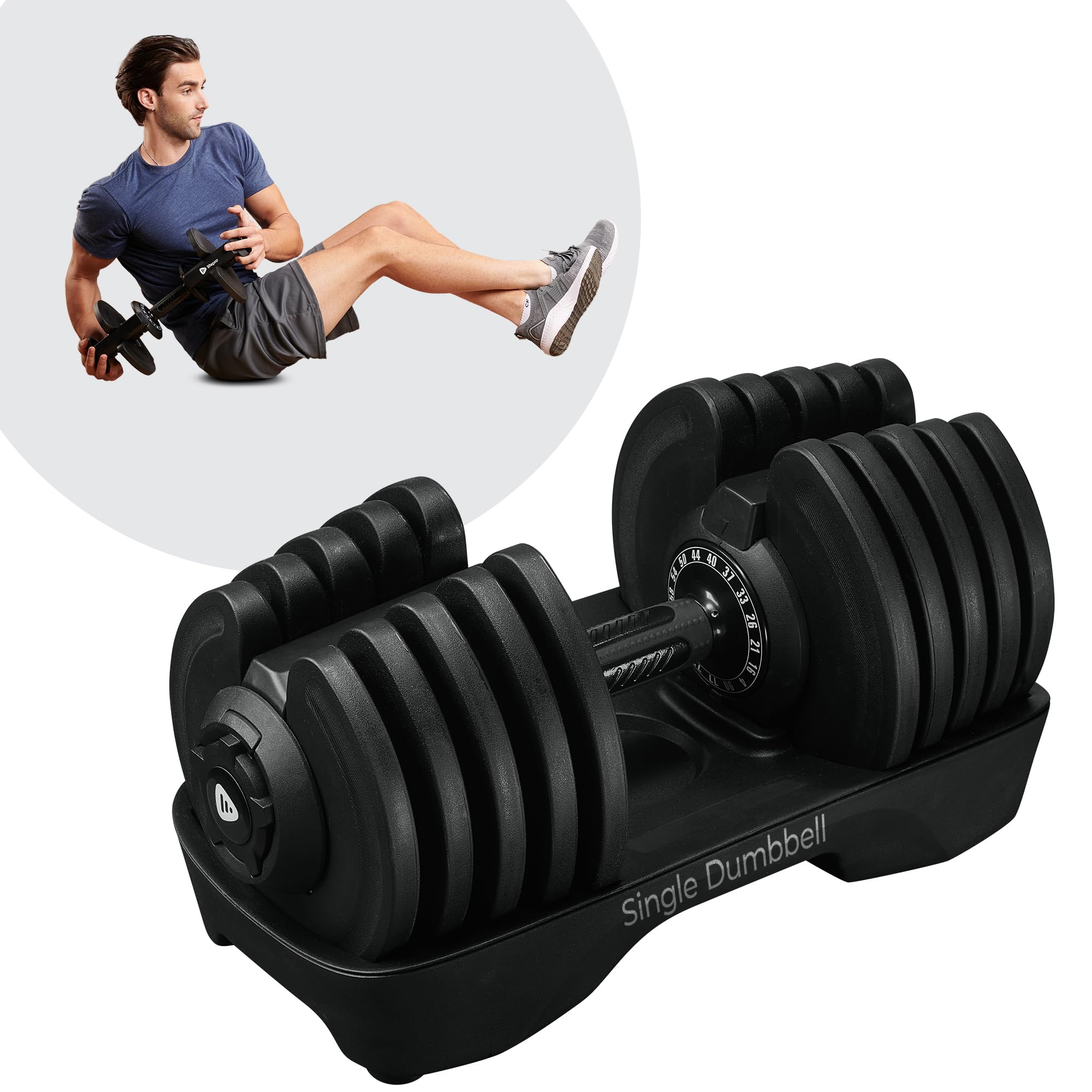Lifepro Adjustable Dumbbells - 15Lb 25Lb 43Lb 55Lb 90Lb 6in1 Dumbbells Adjustable Weight, Compact Quick Adjustable Dumbbells set/single for Full Body Exercise & Fitness Home Gym