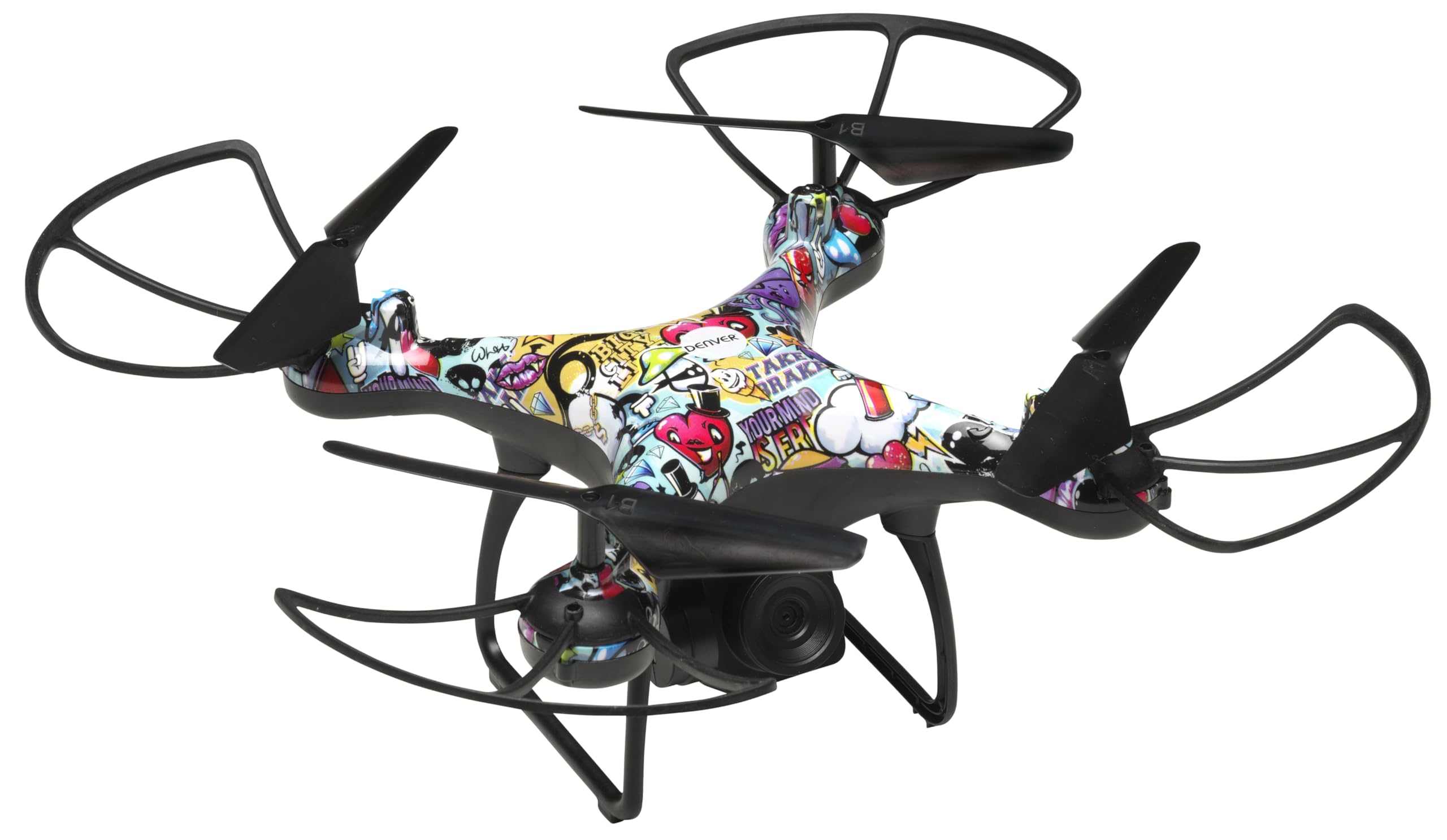 Drone Denver DCH-350 con batteria potente. Fotocamera HD. Funzione di mantenimento dell'altitudine. Tempo di volo per carica: 22 minuti