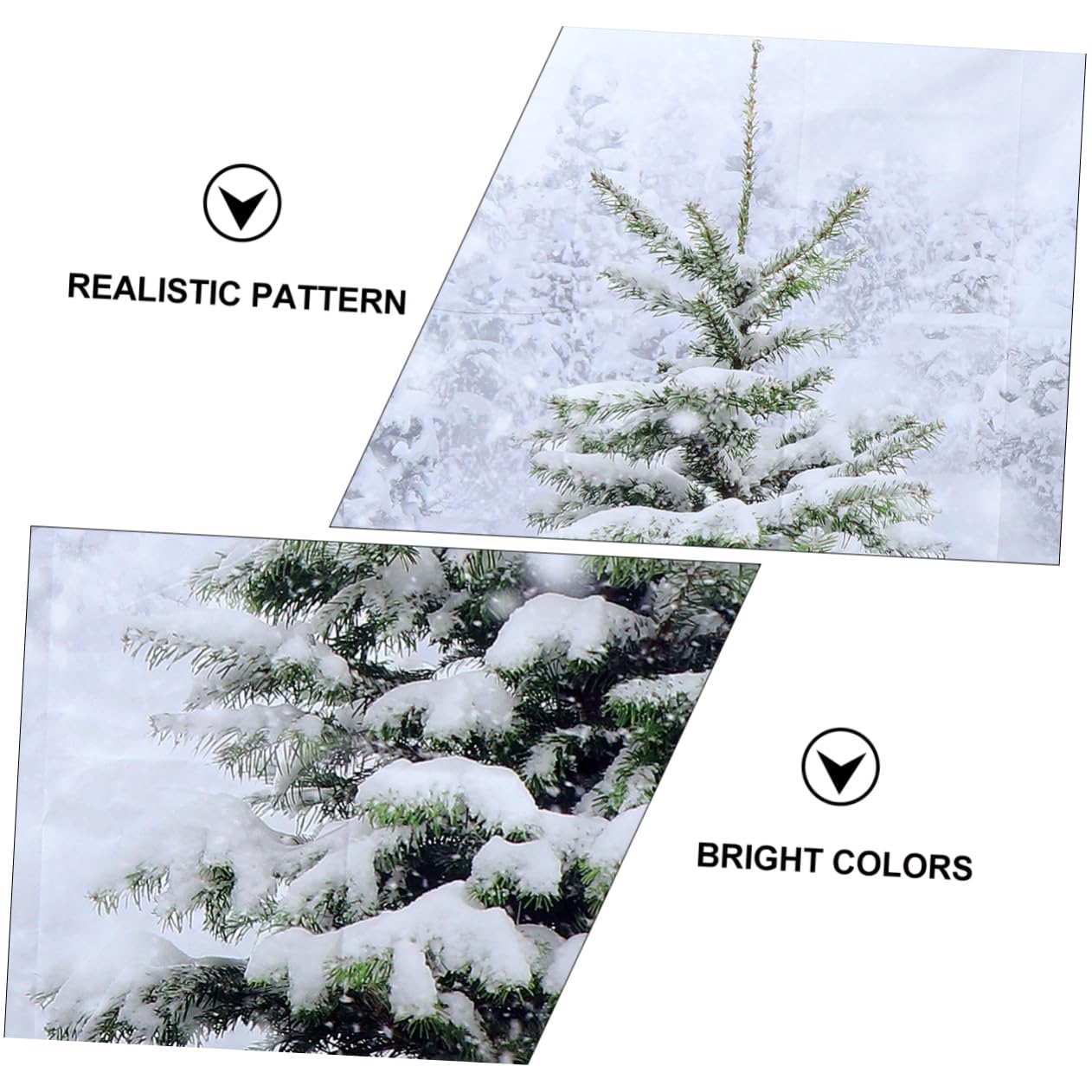 Hemobllo 3pièces Décor De Noël Photo Fond pour Fête Arbre Enneigé pour Studio Et Événements