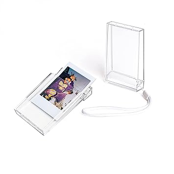 QUEEN3C Mini Photo Holder Storage Case for Fujifilm Instax Mini 12/11/9/8/7/7+/EVO Instant Camera Film Accessories 3 inch Photo Pouch, Photo Holder Protective Case with Wrist Lanyard. (2 pack)