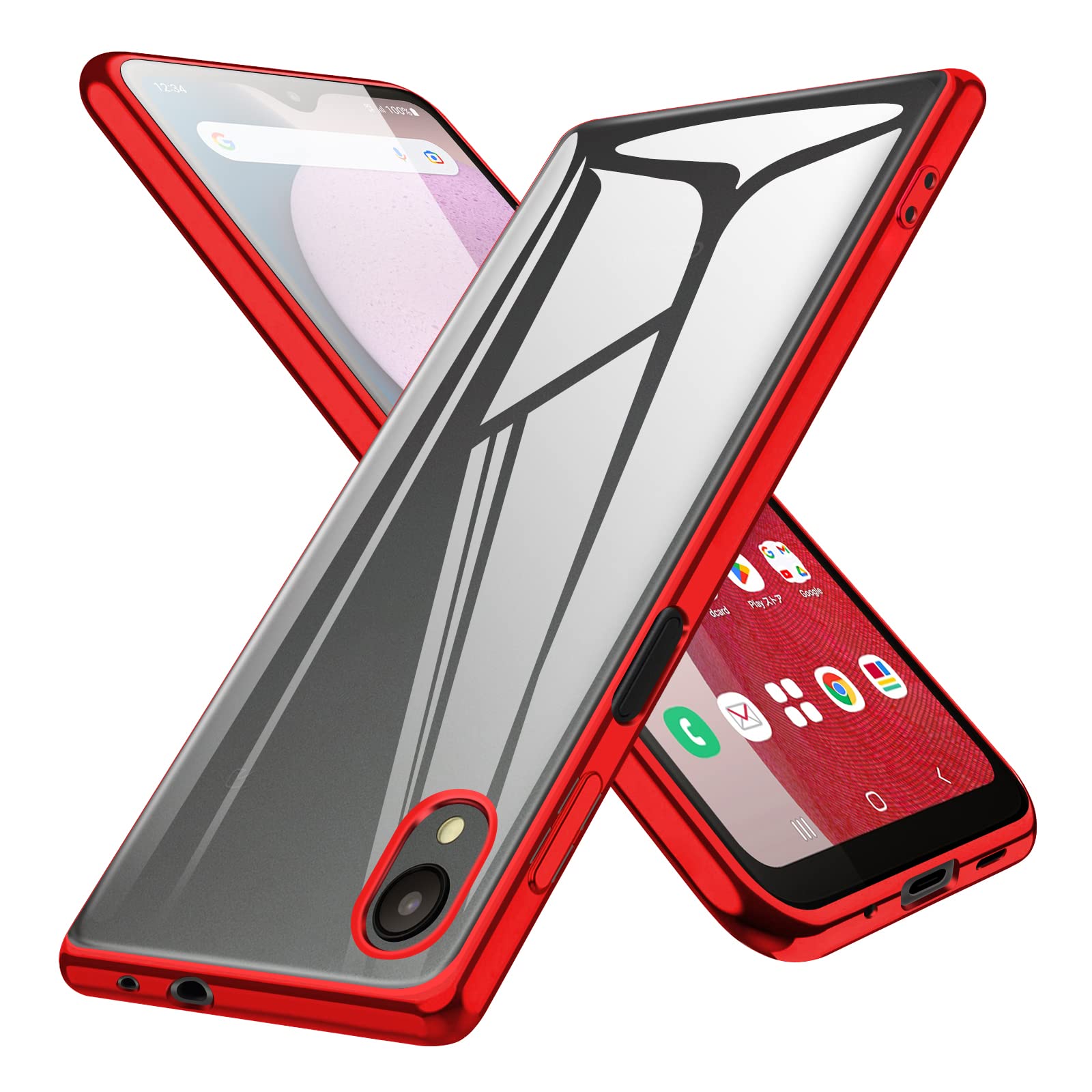 GALAXYA23 SCG18 本体 レッド 赤 クリアケース SiMフリー Galaxy A23