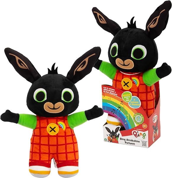 Giochi Preziosi Bing Peluche Parlante Altezza 33 cm, Giochi Bambini 0 Mesi +, Peluche Neonato, Ripete le Sue Frasi Preferite con la Voce Originale, Ideale per Compagnia Durante la Nanna - 3