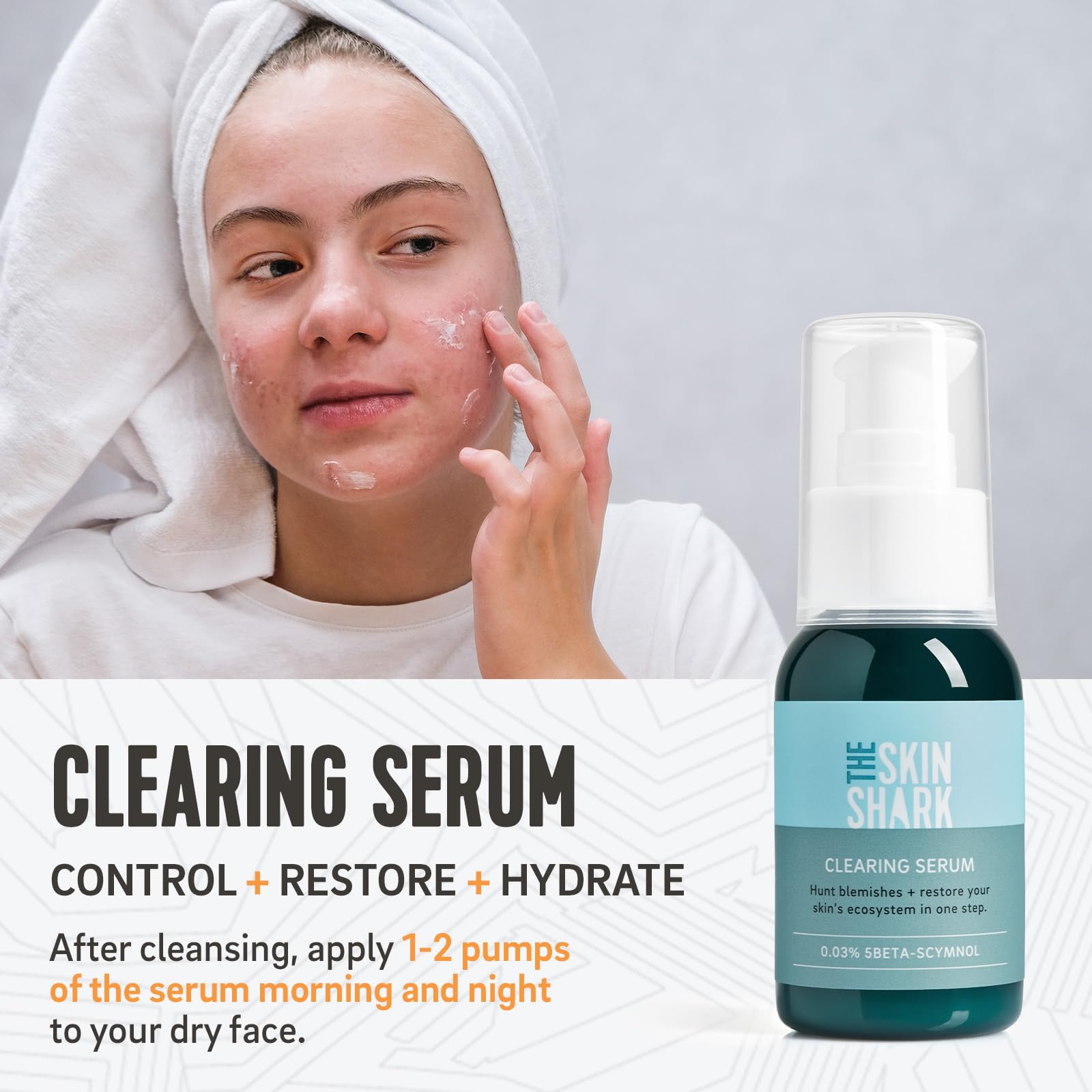 The Skin Shark Blemish Control Duo (2 x Topical Skin Support Treatments), Breakout Control Gel & Breakout Clearing Serum Duo - Image 3