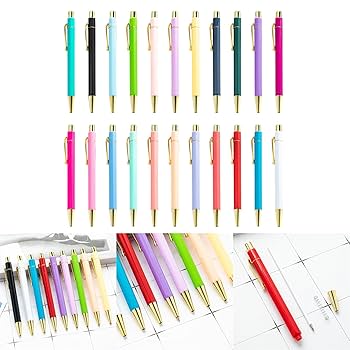 Amazon.co.jp: HUANIZI 6X/セット 格納式ボールペン Smppth 筆記