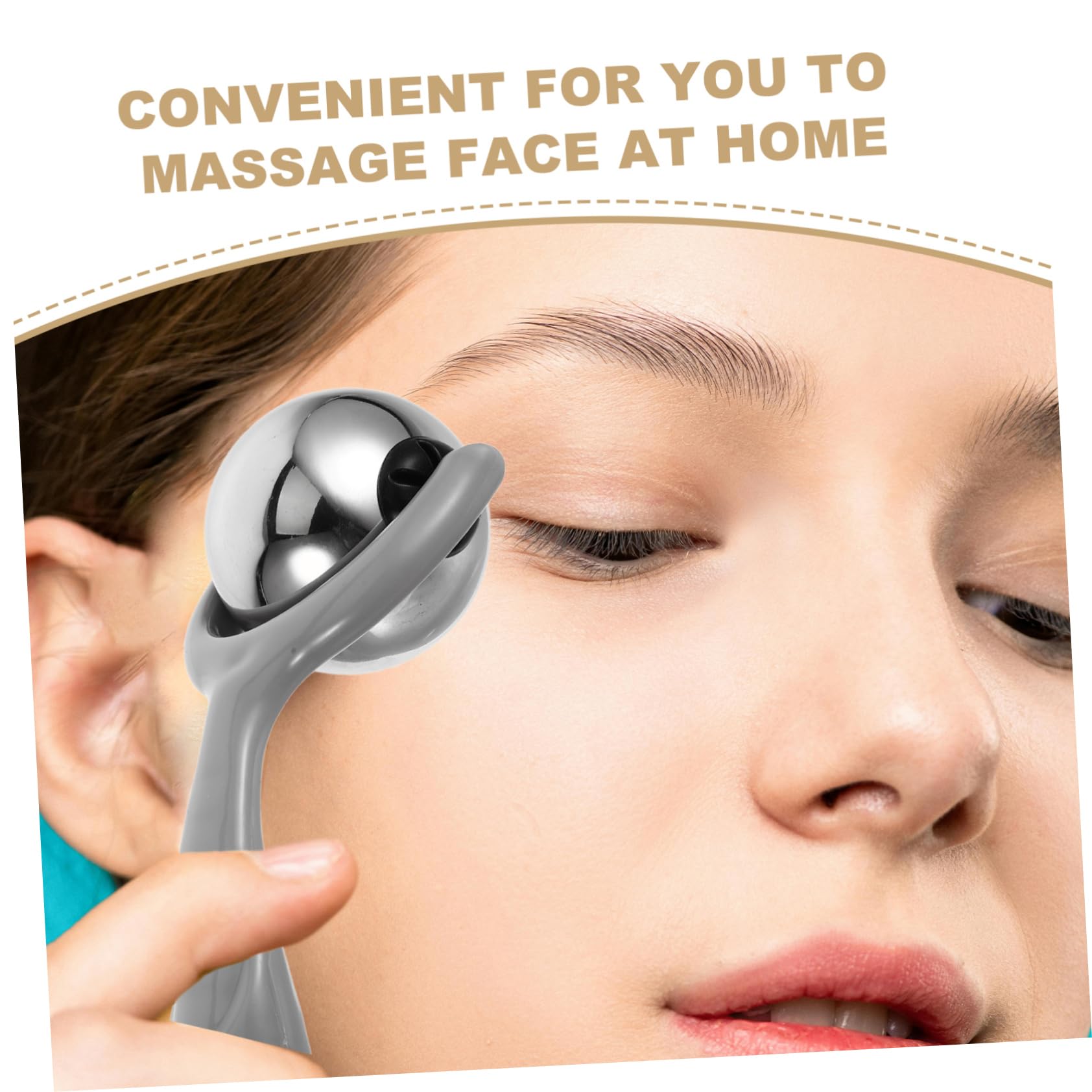 VALICLUD 4 Pezzi Massaggio Facciale Con Per Gli Occhi Strumento Guasha Per Faccia a Strumento Di Massaggio Facciale Guasha Massager Del Viso in Metallo Solo Grigio