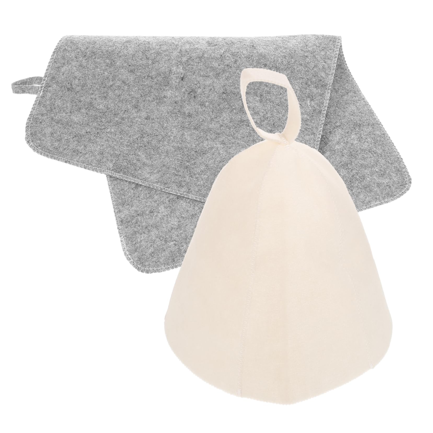WOFASHPURET 1 Set Felt Sauna Hat and Cushion Set Comfortable Water Absorbent Sauna Supplies for Adults Durable Felt Materials Portable Design for and Relaxation