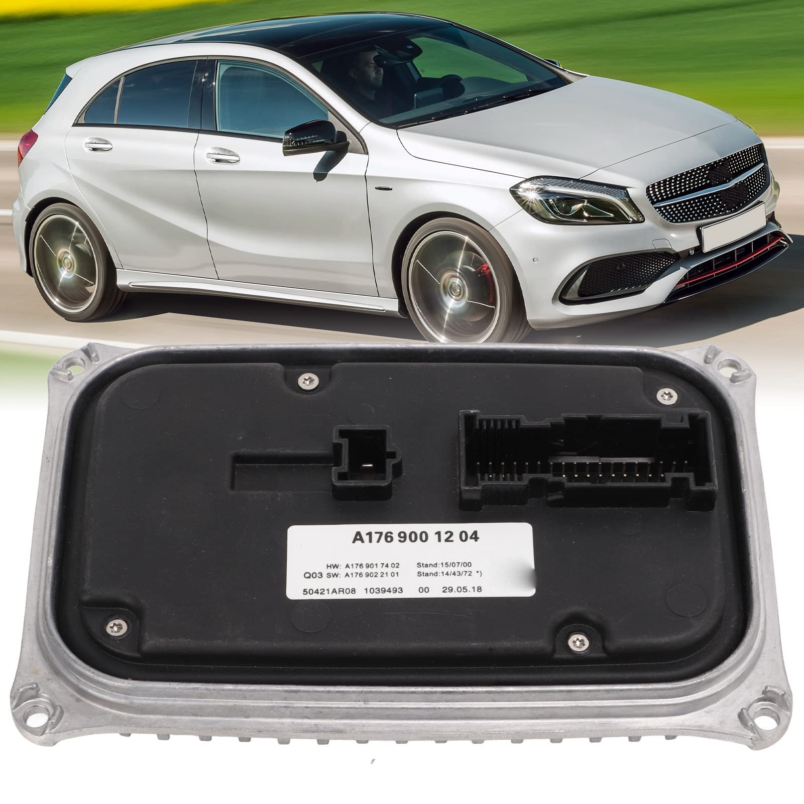 Aramox Unidad de Control de Faros LED A1769001204 Reemplazo de Aleación de Lastre de Faros a Prueba de Herrumbre para Cla C117 X117 2016-2019