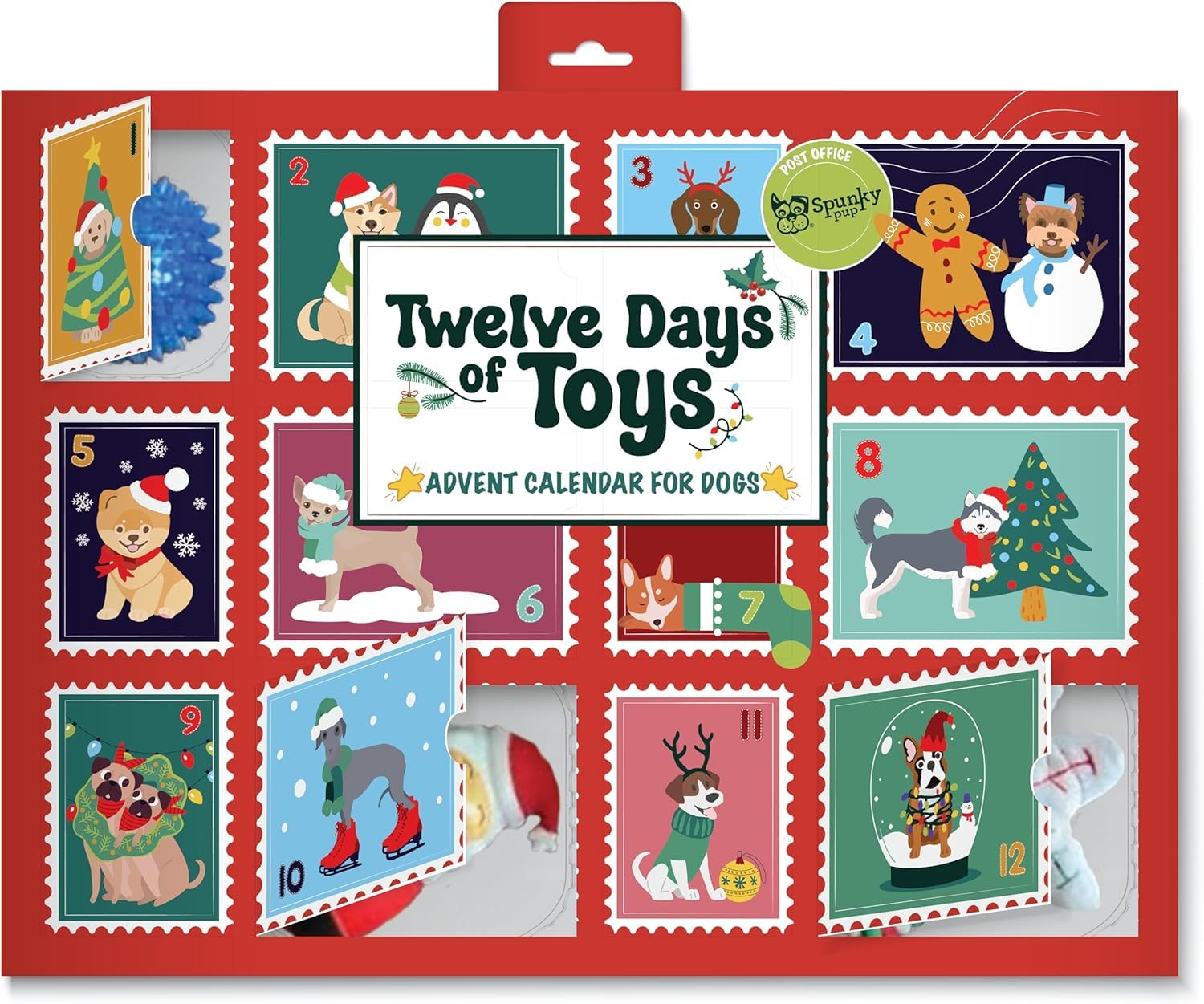 Amazon.com: Spunky Pup 12 Days of Toys Advent Calendar 2024 - Non