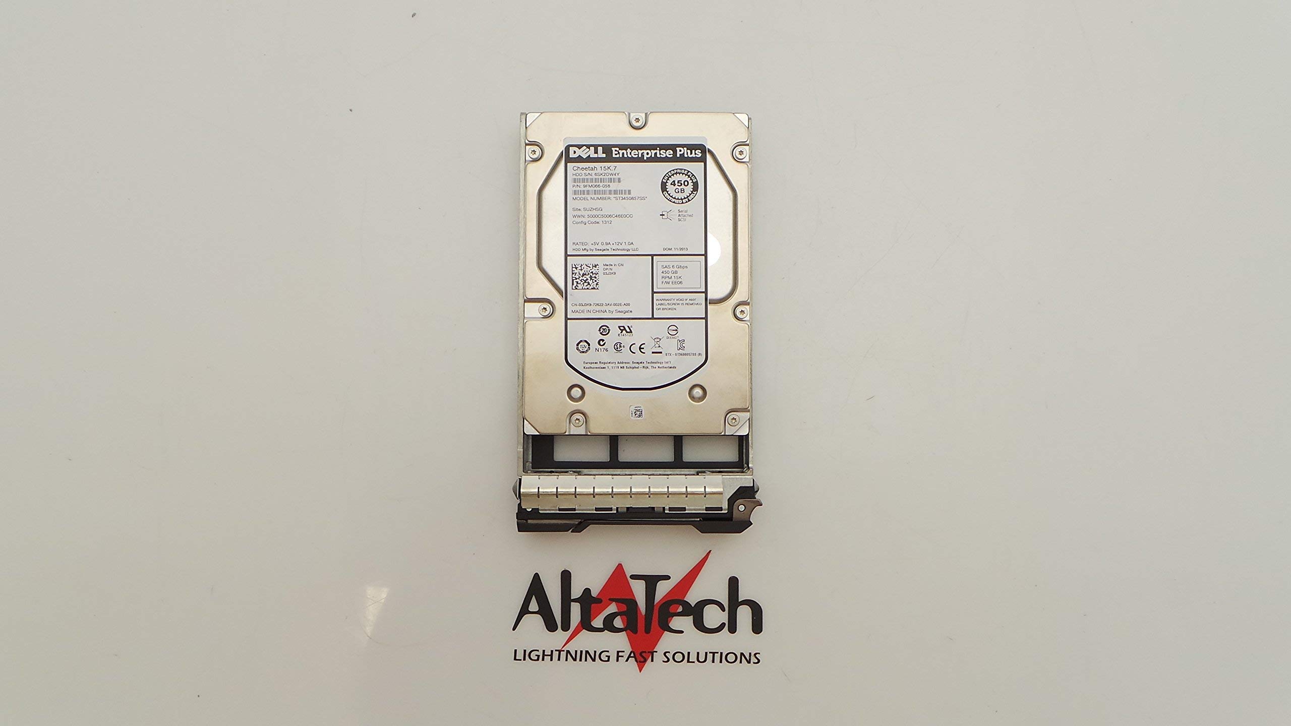 3J3K9 - DELL 3J3K9 3J3K9 DELL 450GB 15K 6G LFF SAS HARD DRIVE Certified Refurbished