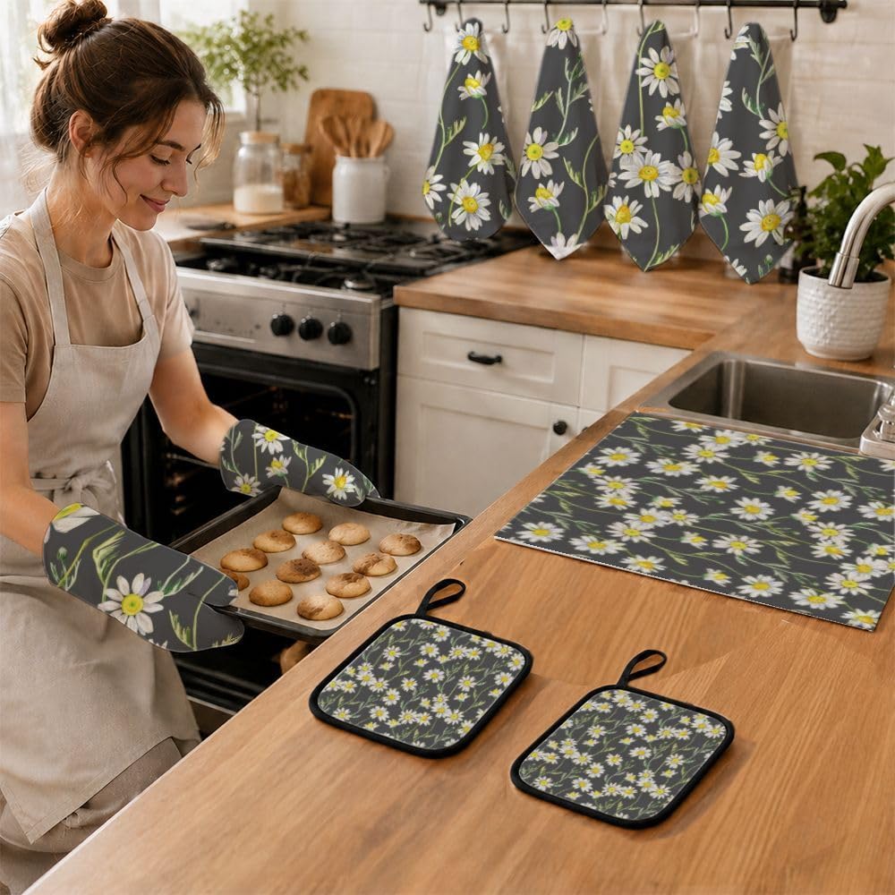 9PCS Bella Daisy 1 Cucina Decor e Accessori Set