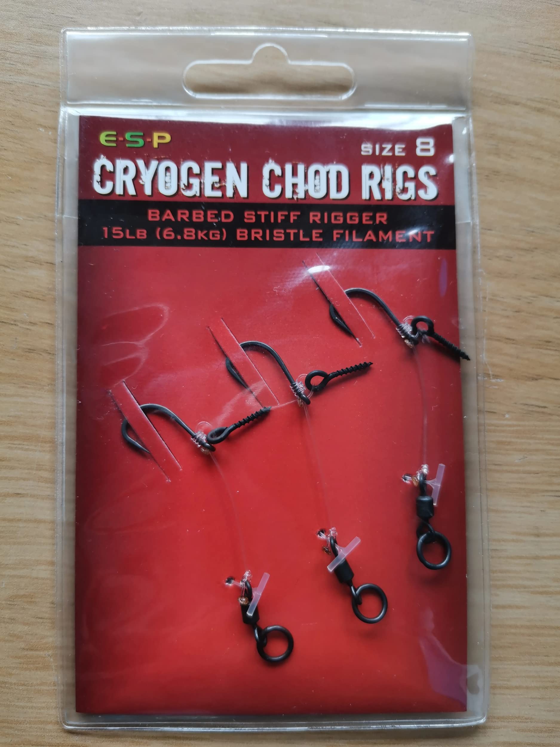 ESP Cryogen Chod Rig With Bait Screw Barbed OR Barbless: Barbed 8