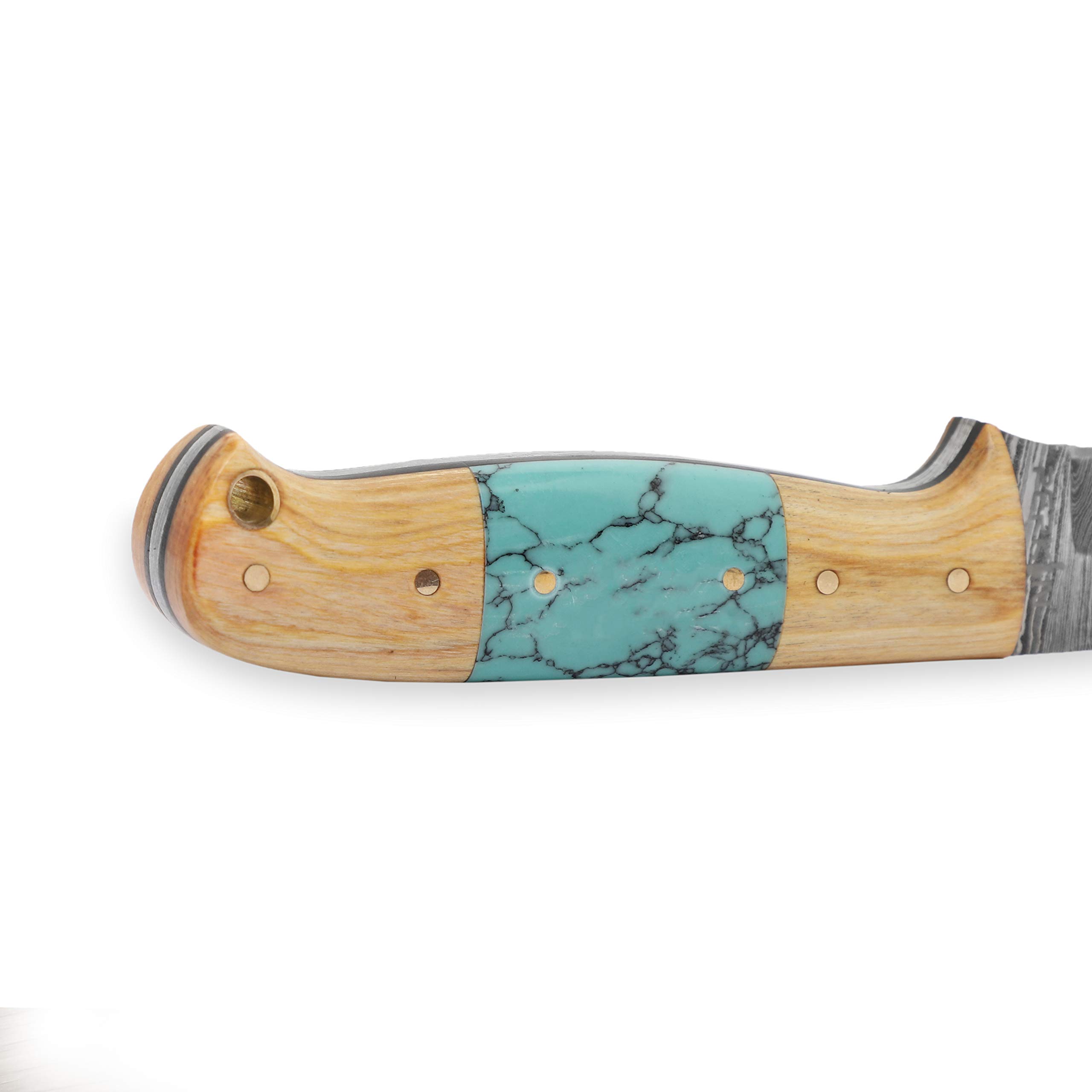 Perkin Coltello da Caccia Damasco con Coltello Sharpcraft a Lama Fodera SK900