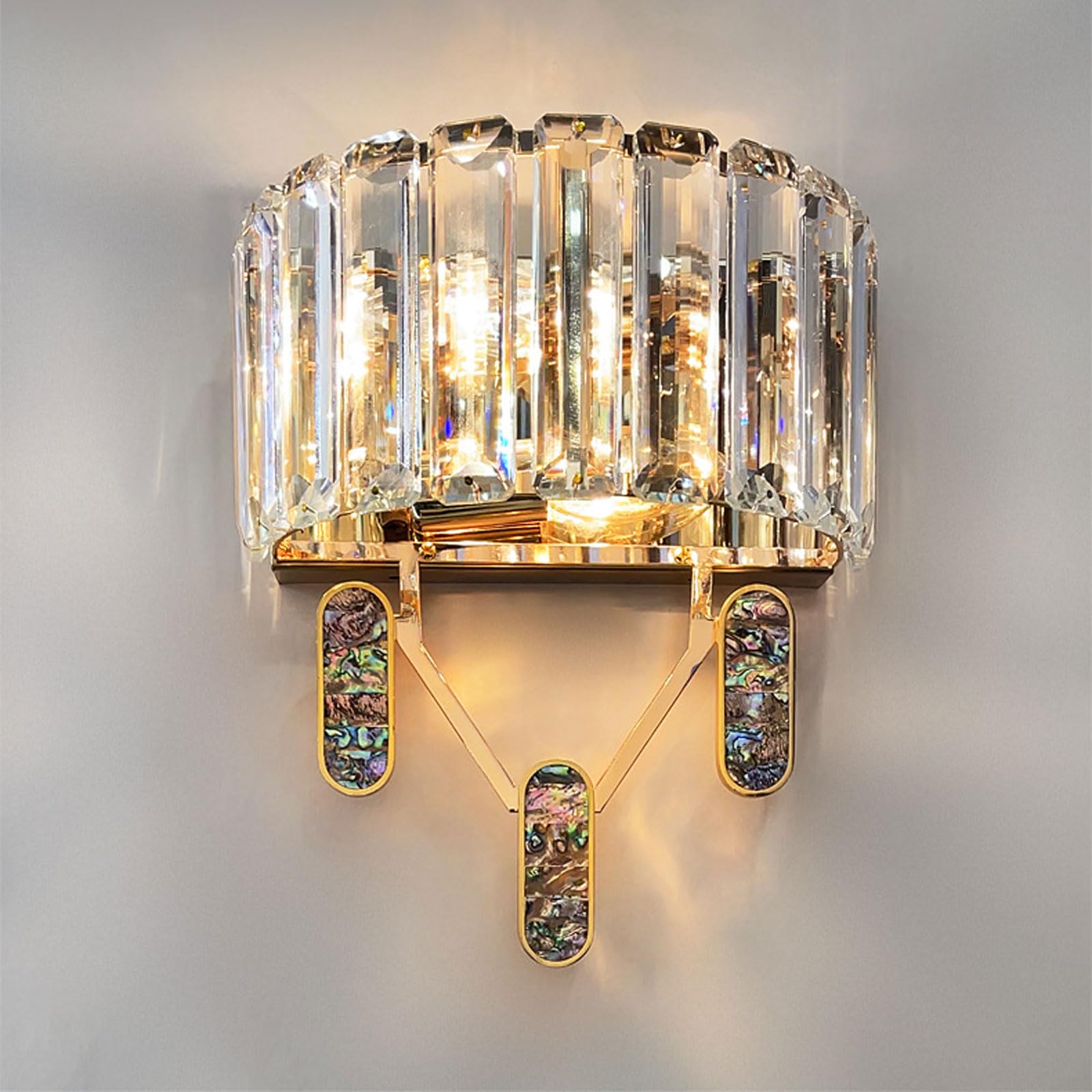 AWEITG Minimalist Crystal Wall Lamp - European Style Sconce Light for Home & Hotel