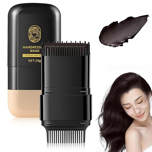 Miniatura 1 de Barra y peine 2 en 1 para teñir el cabello, impermeable y a prueba de sudor, retoque de raíz instantáneo y conveniente para cabello gris, peine de