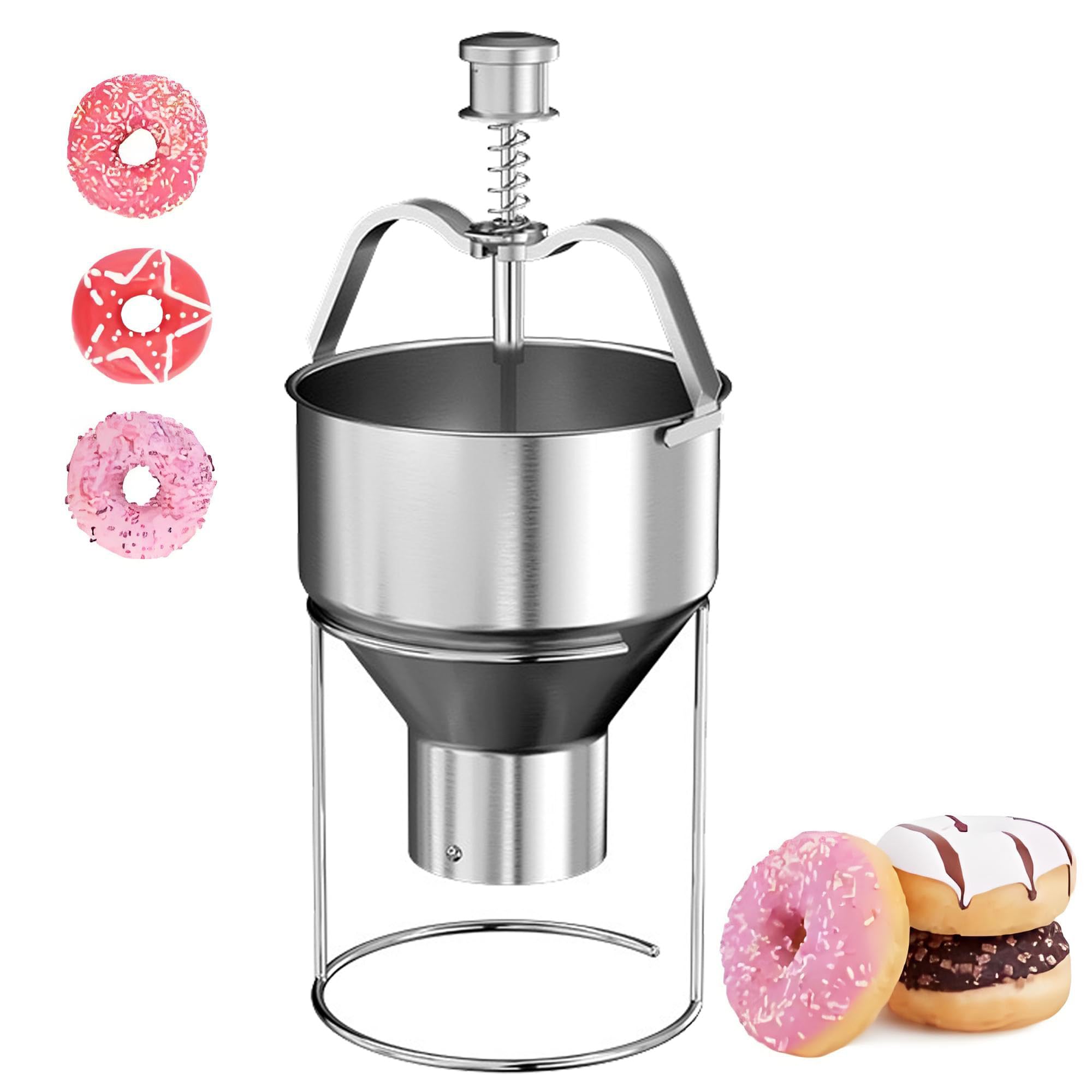 Máquina Manual de Donuts 2,4 L con 6 Ajustes de Grosor