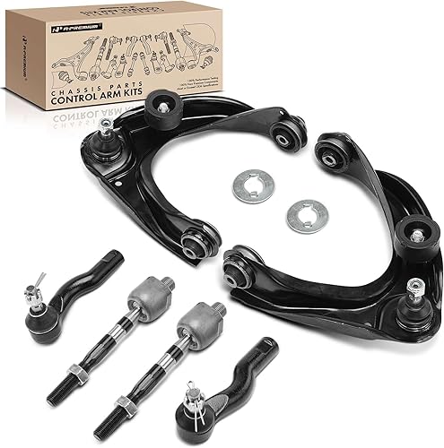 A-Premium Juego de 6, brazo de control superior delantero, extremo de barra de acoplamiento interior y exterior, compatible con Ford Fusion