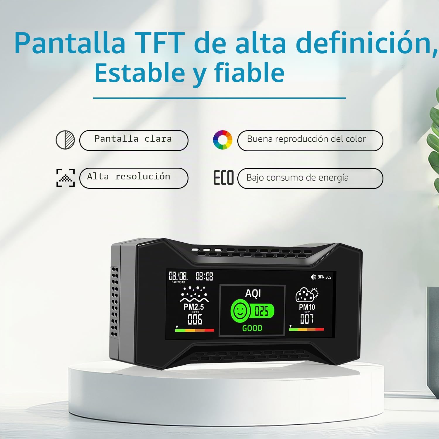 Monitor de Calidad del Aire 10 en 1 con Registro de Datos e informes CSV listos para auditoría. medidor CO2 de Alta precisión, 6 Niveles de AQI de Icon. Ideal para oficinas,Laboratorios,fábricas (1)