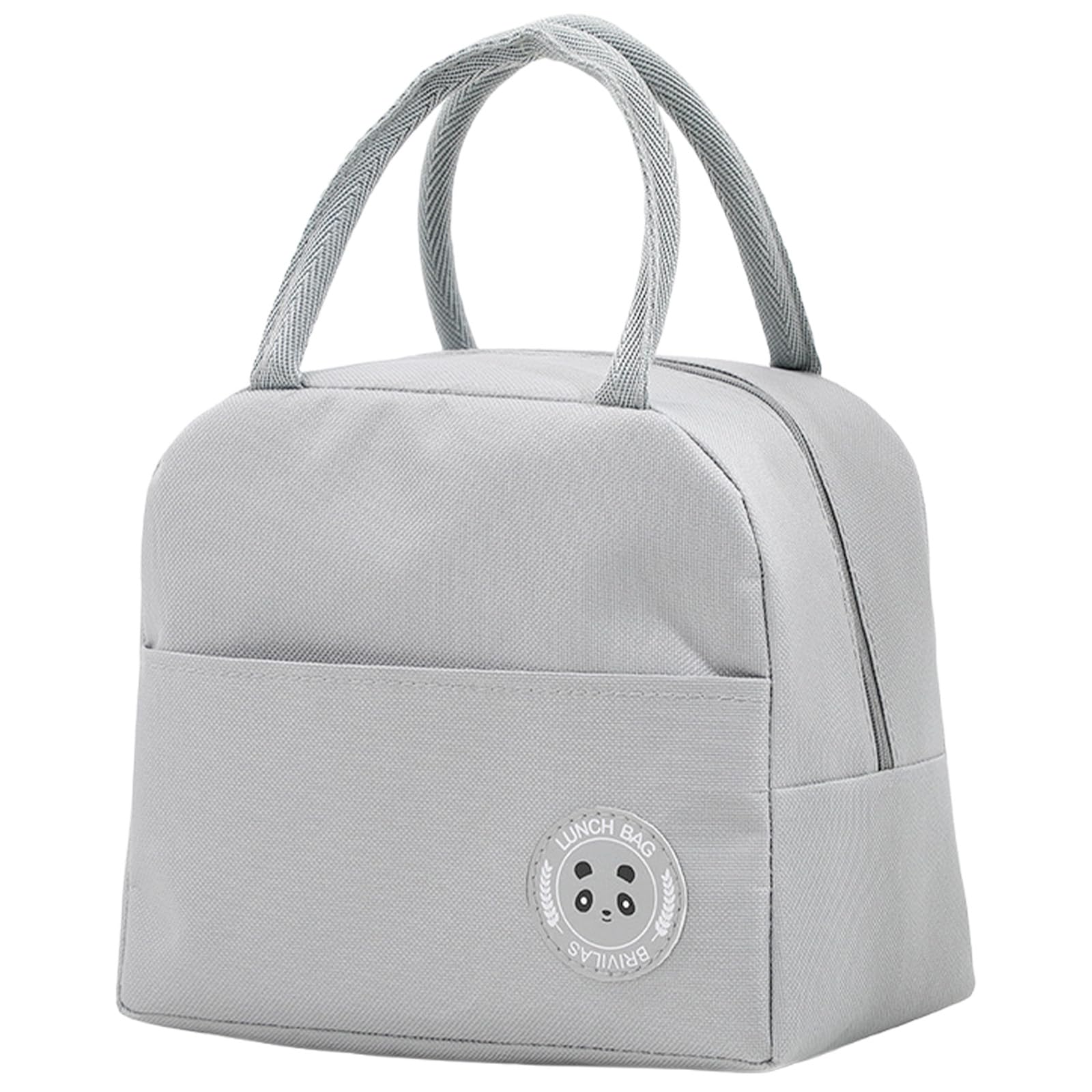 AYNKH Insulated Lunch Bag Container Tote Reusable Cooler Bags with Leak Proof Liner for Adults Kids Work School Picnic Travel (Grey)
